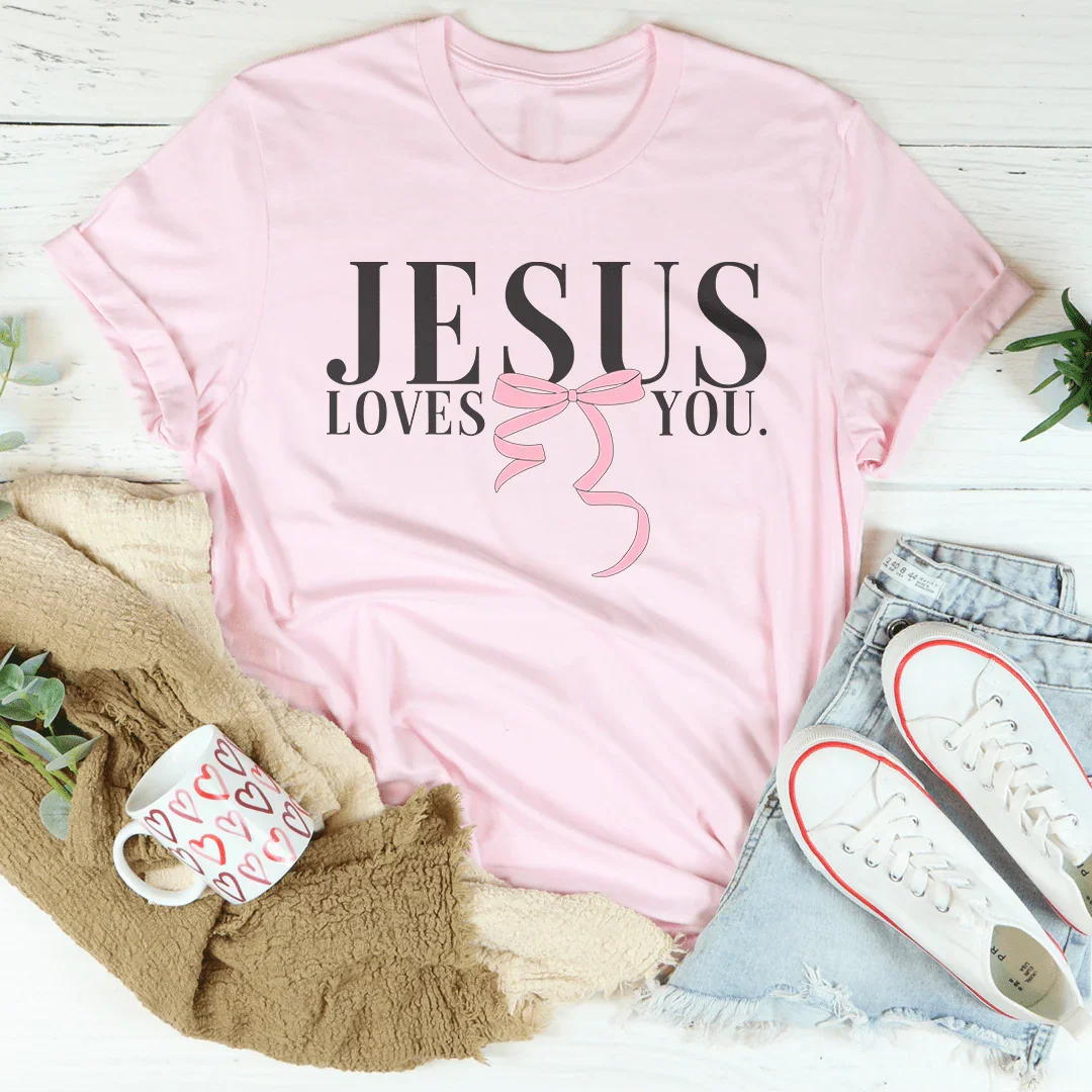 Jesus Loves You Tee Pink / S Peachy Sunday T-Shirt