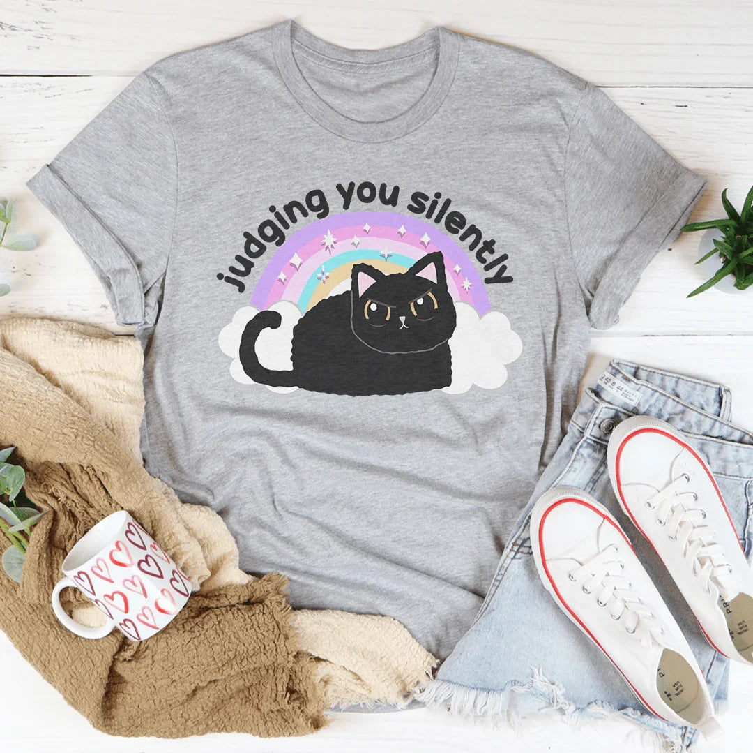 Judging You Silently Tee Athletic Heather / S Peachy Sunday T-Shirt