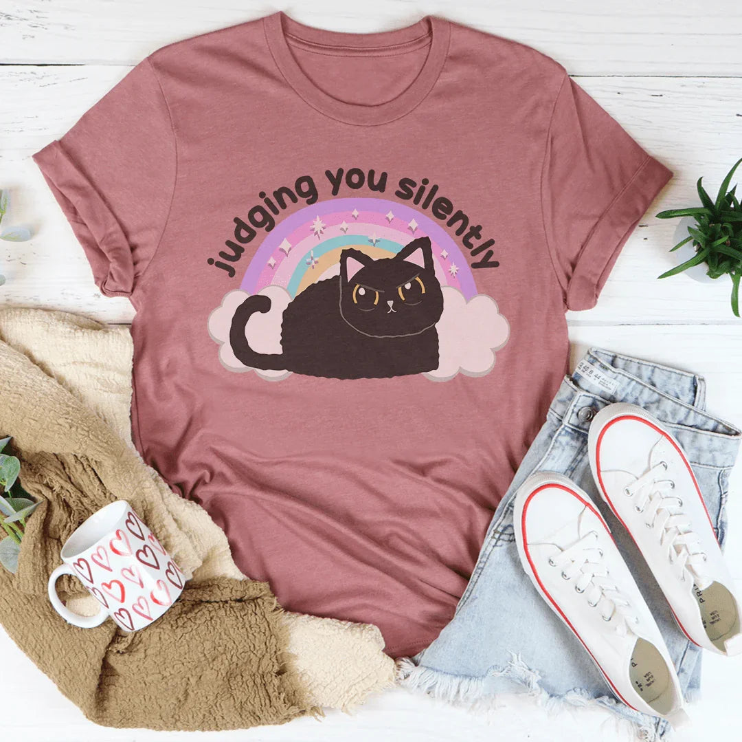 Judging You Silently Tee Mauve / S Peachy Sunday T-Shirt