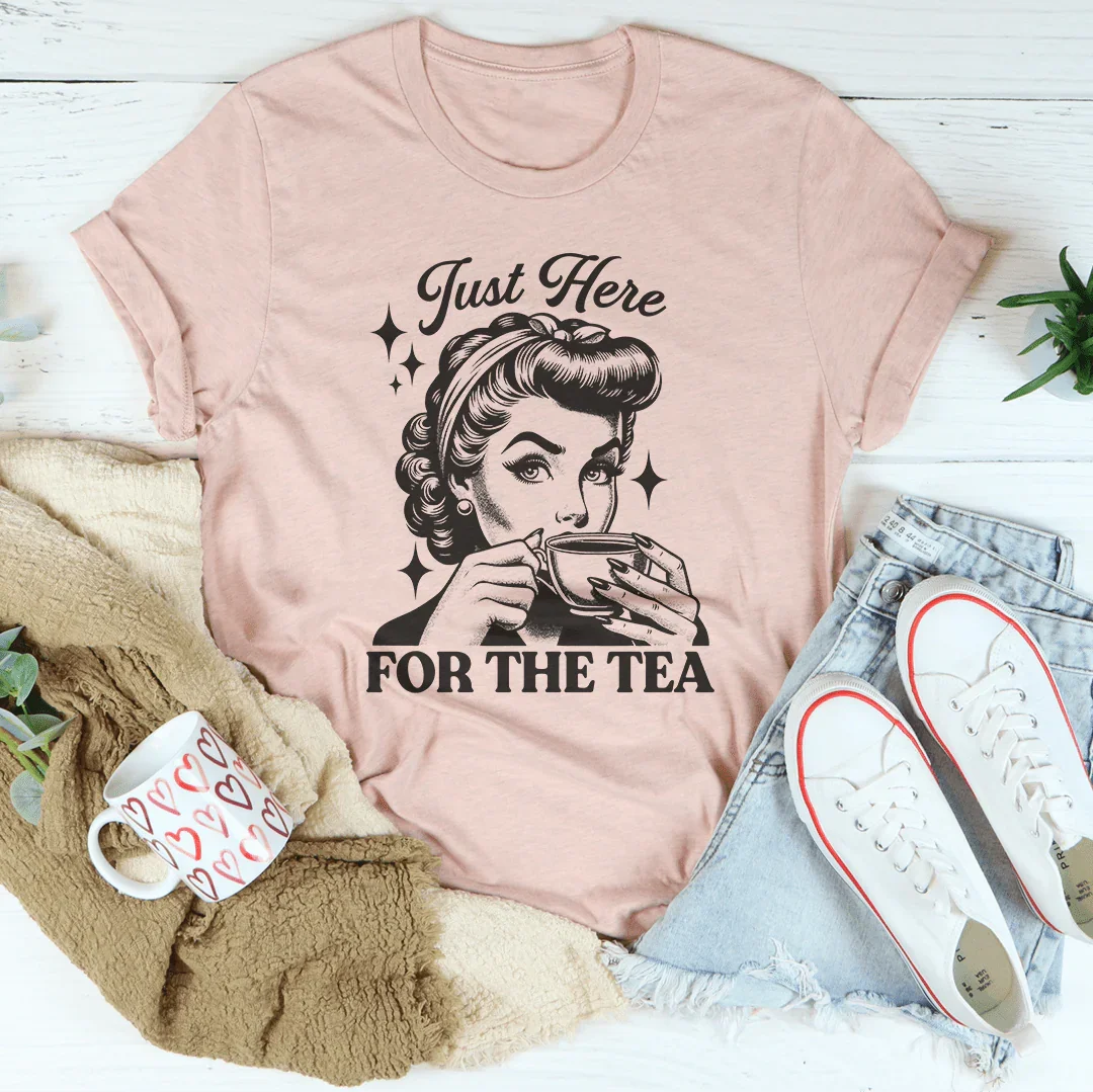 Just Here For The Tea Tee Heather Prism Peach / S Peachy Sunday T-Shirt