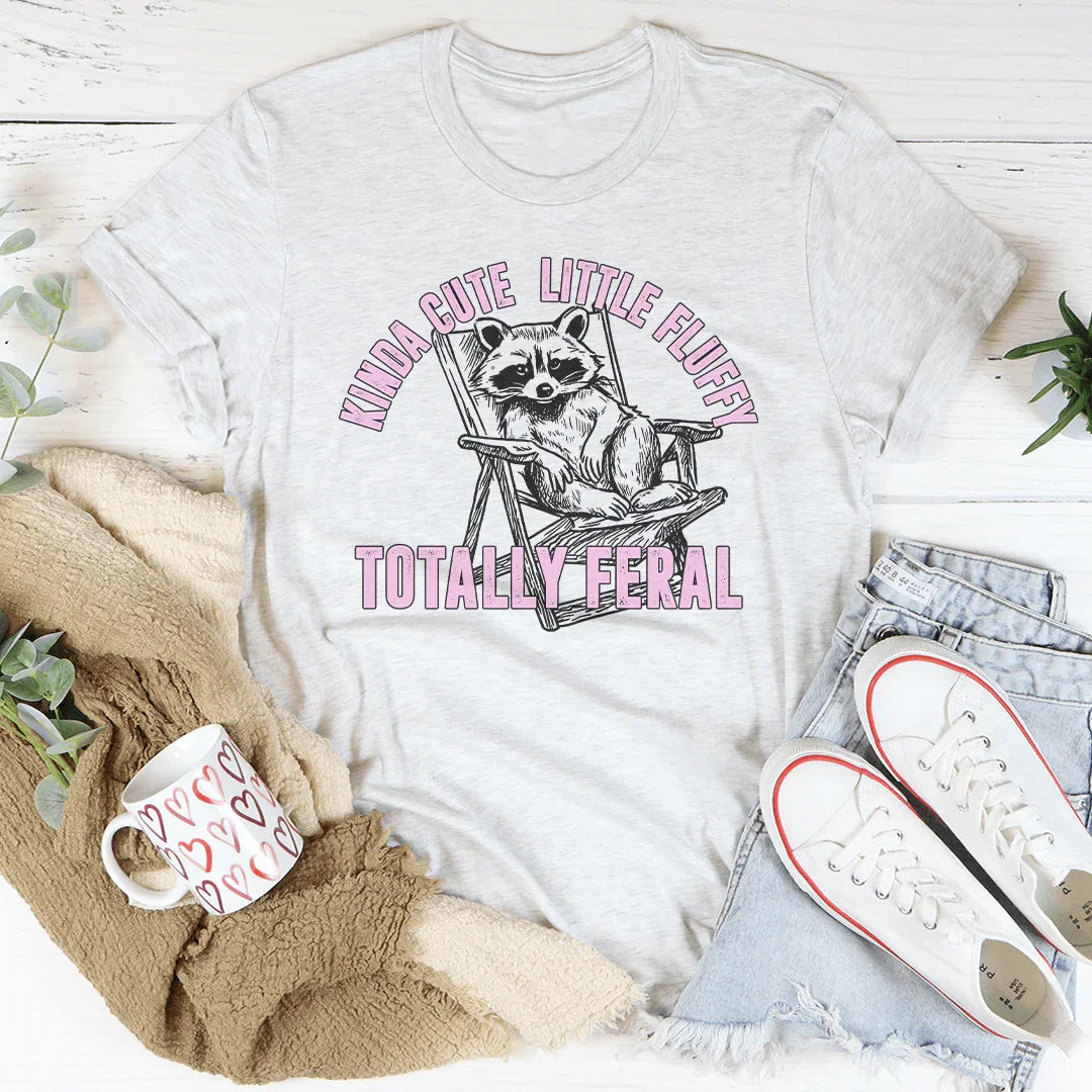Kinda Cute Little Fluffy Totally Feral Tee Ash / S Peachy Sunday T-Shirt