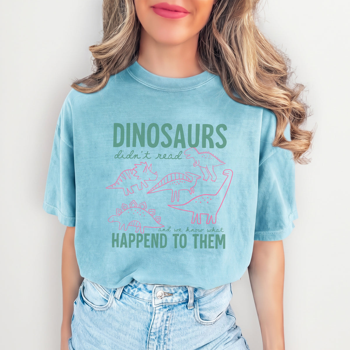 T-Shirt „Dinosaurier konnten nicht lesen“