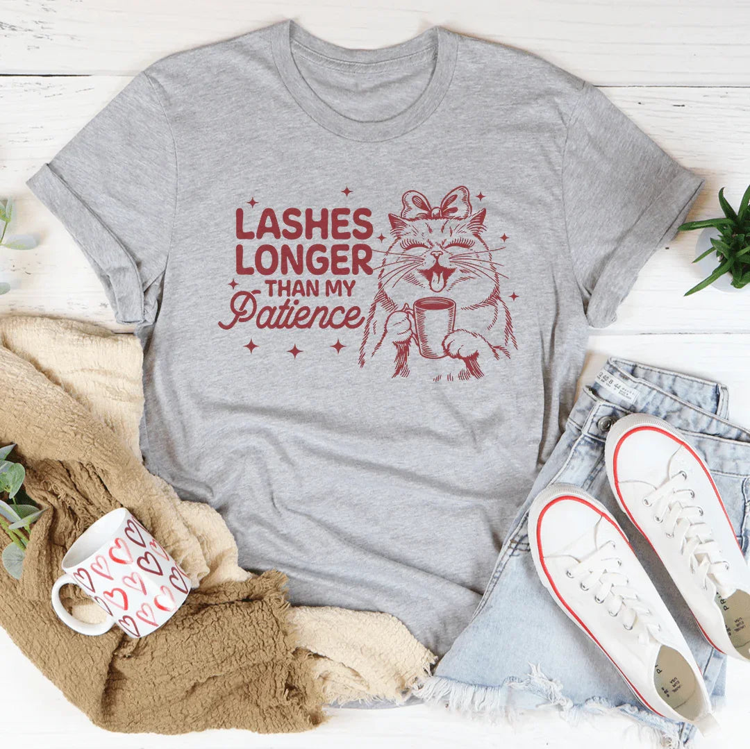 Lashes Longer Than My Patience Tee Athletic Heather / S Peachy Sunday T-Shirt