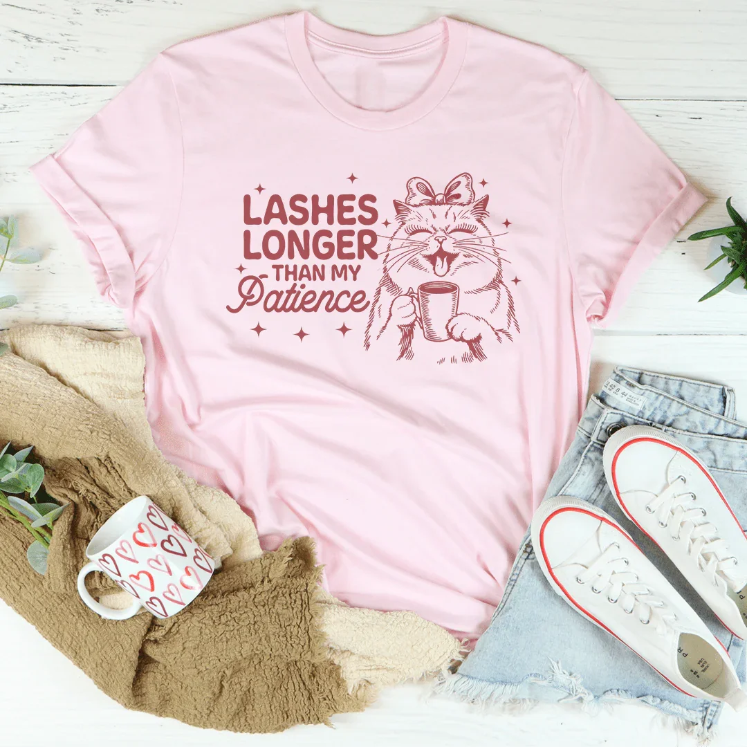 Lashes Longer Than My Patience Tee Pink / S Peachy Sunday T-Shirt