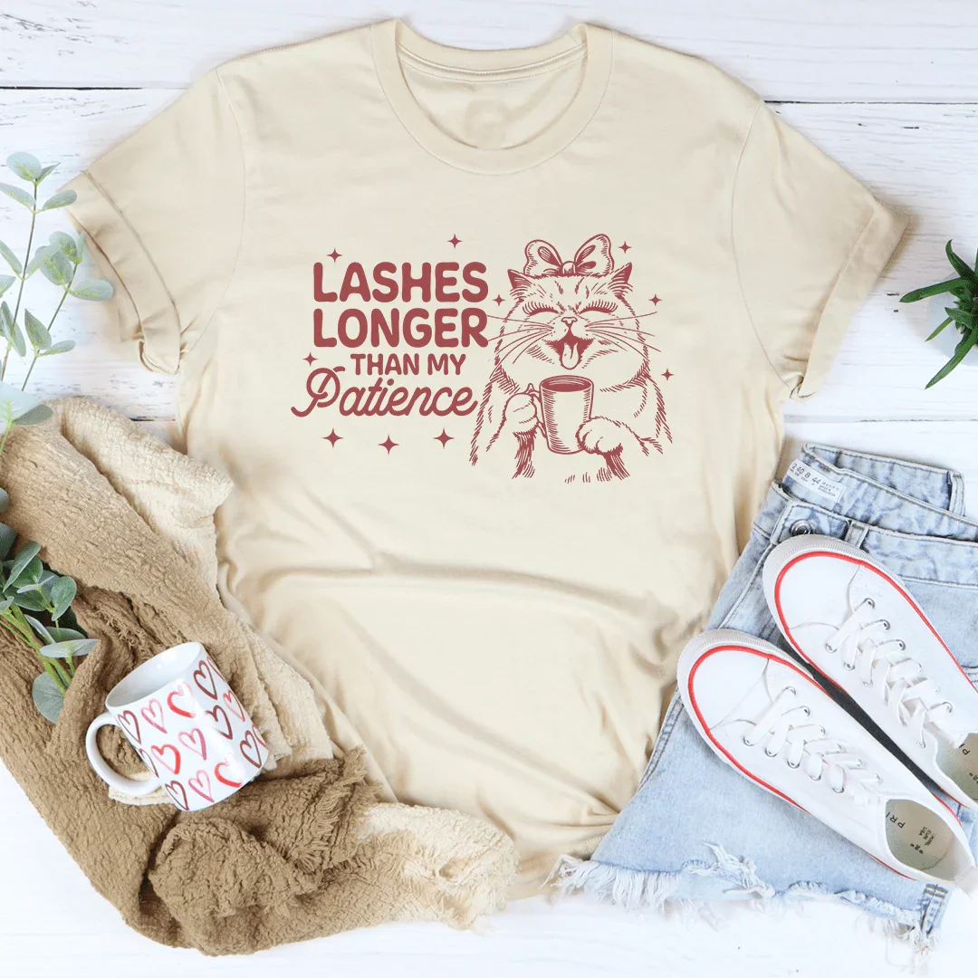 Lashes Longer Than My Patience Tee Soft Cream / S Peachy Sunday T-Shirt