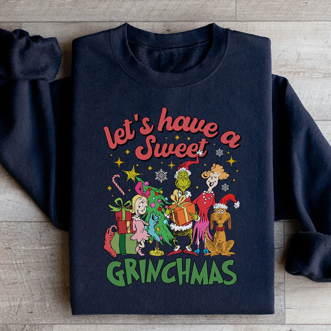 Let's Have A Sweet Grinchmas Sweatshirt S / Black Printify Sweatshirt T-Shirt