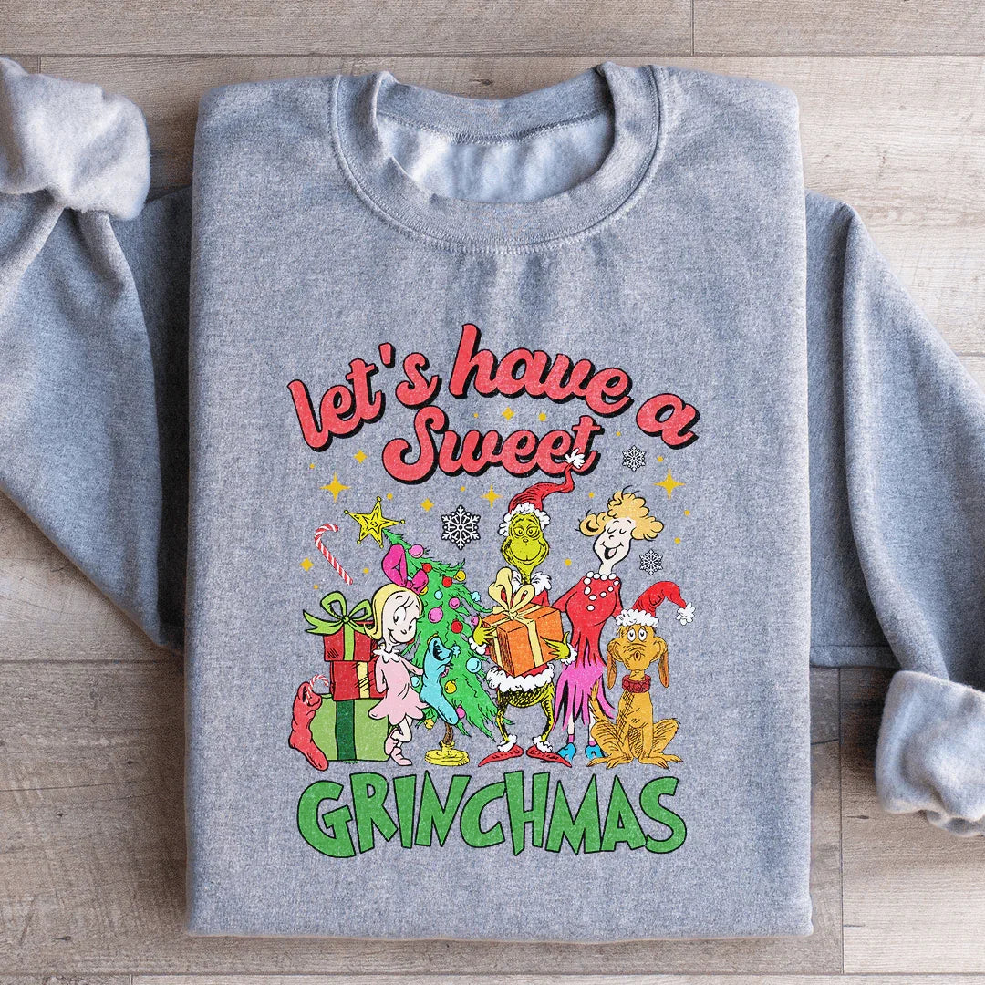 Let's Have A Sweet Grinchmas Sweatshirt S / Sport Grey Printify Sweatshirt T-Shirt