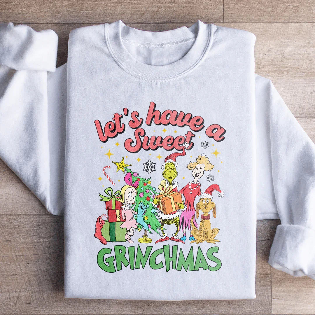 Let's Have A Sweet Grinchmas Sweatshirt S / White Printify Sweatshirt T-Shirt