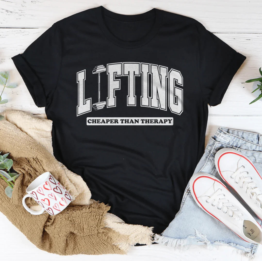 Lifting Cheaper Than Therapy Tee Black Heather / S Peachy Sunday T-Shirt