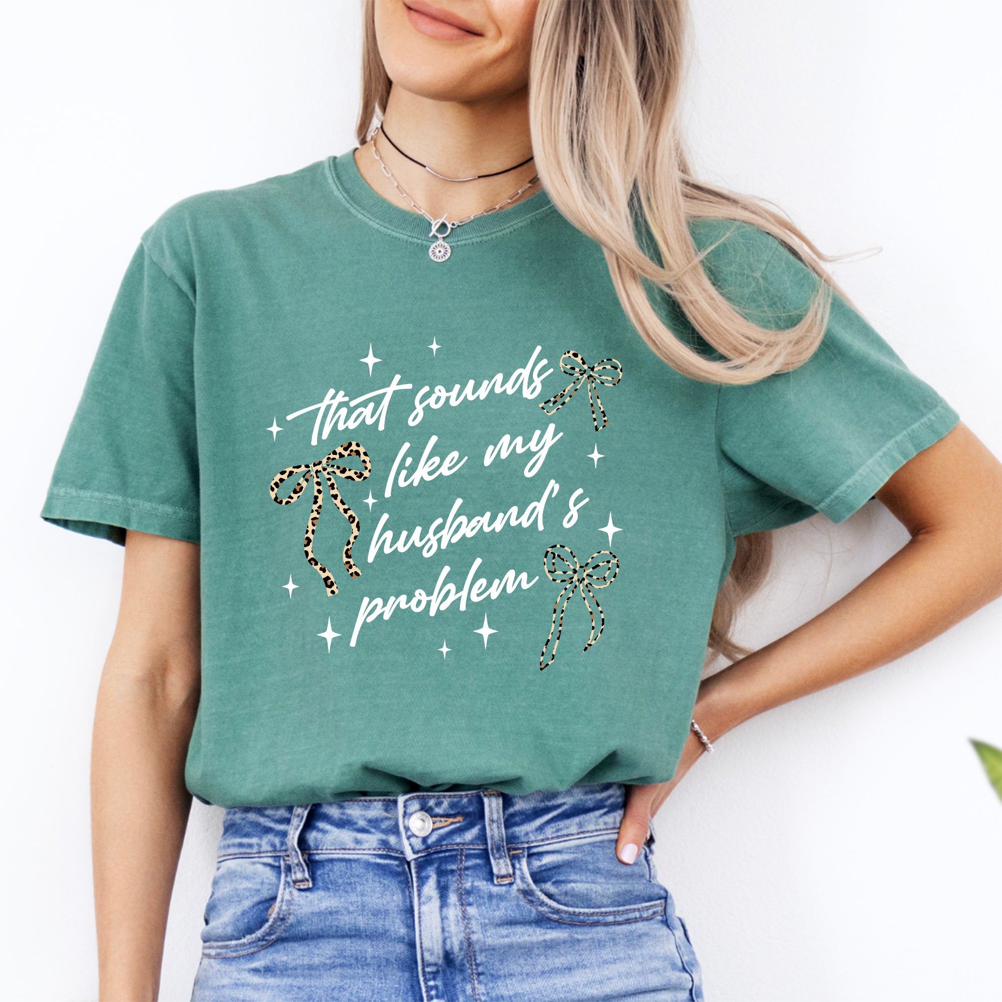 T-Shirt „Das klingt nach dem Problem meines Mannes“