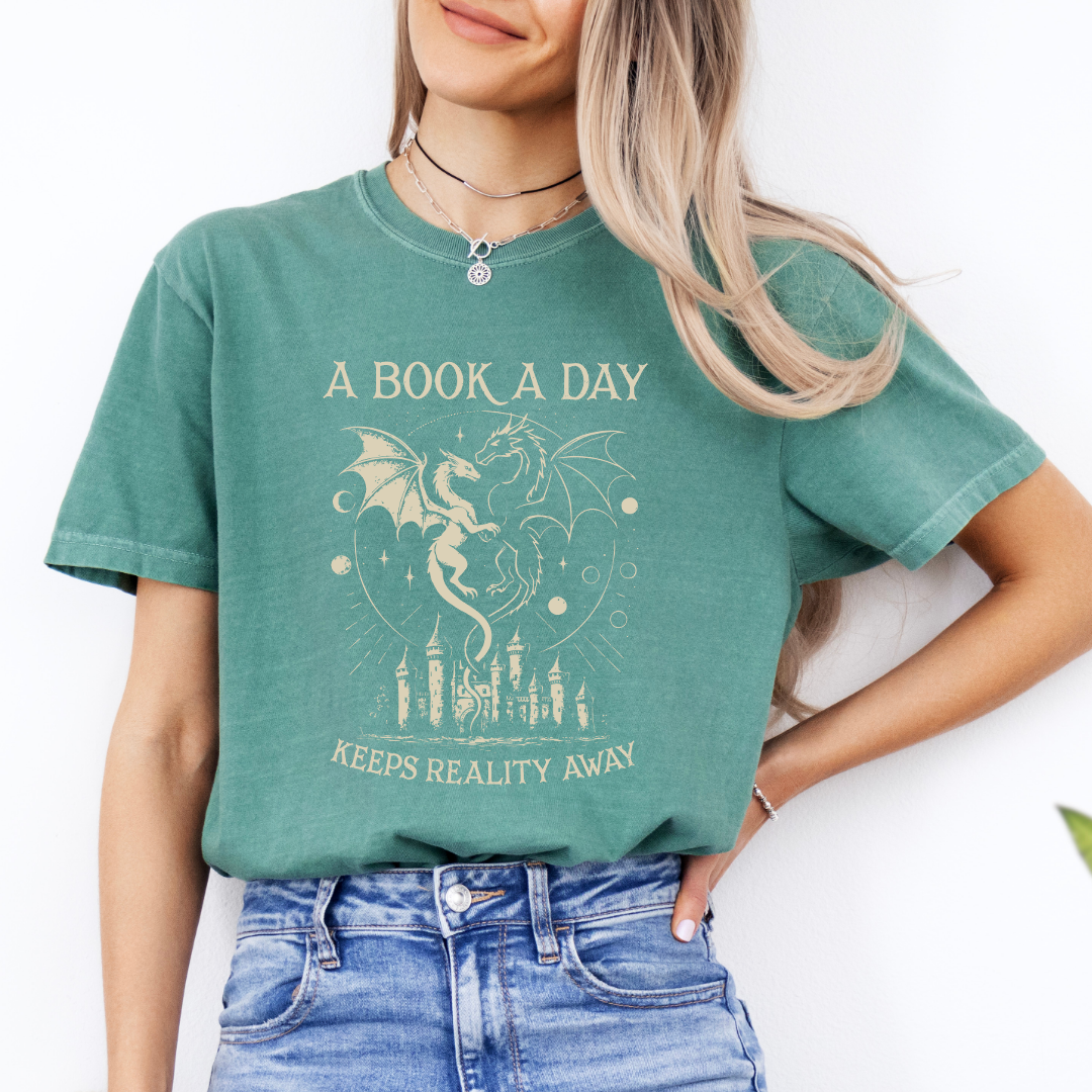A Book A Day Keeps Reality Away Tee