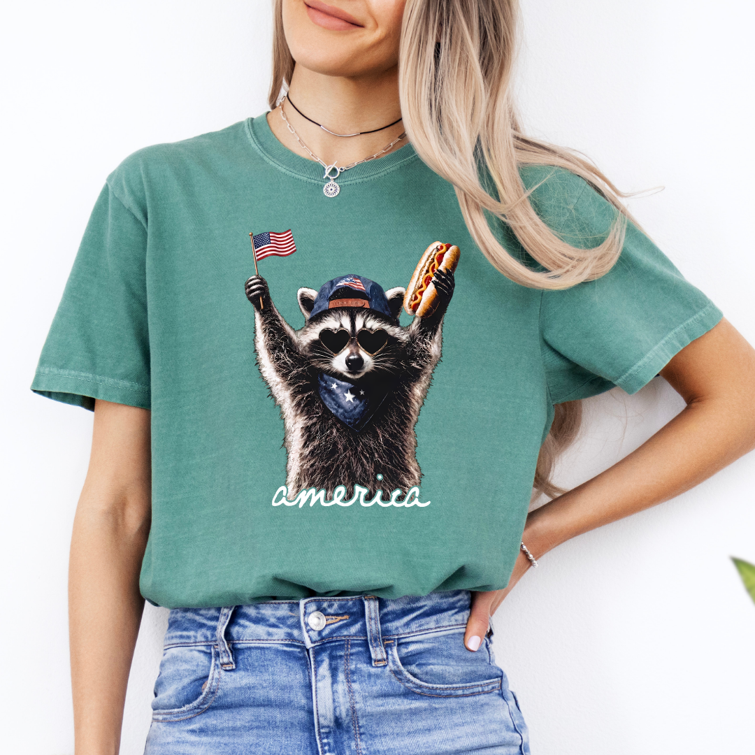Patriotic Raccoon Tee