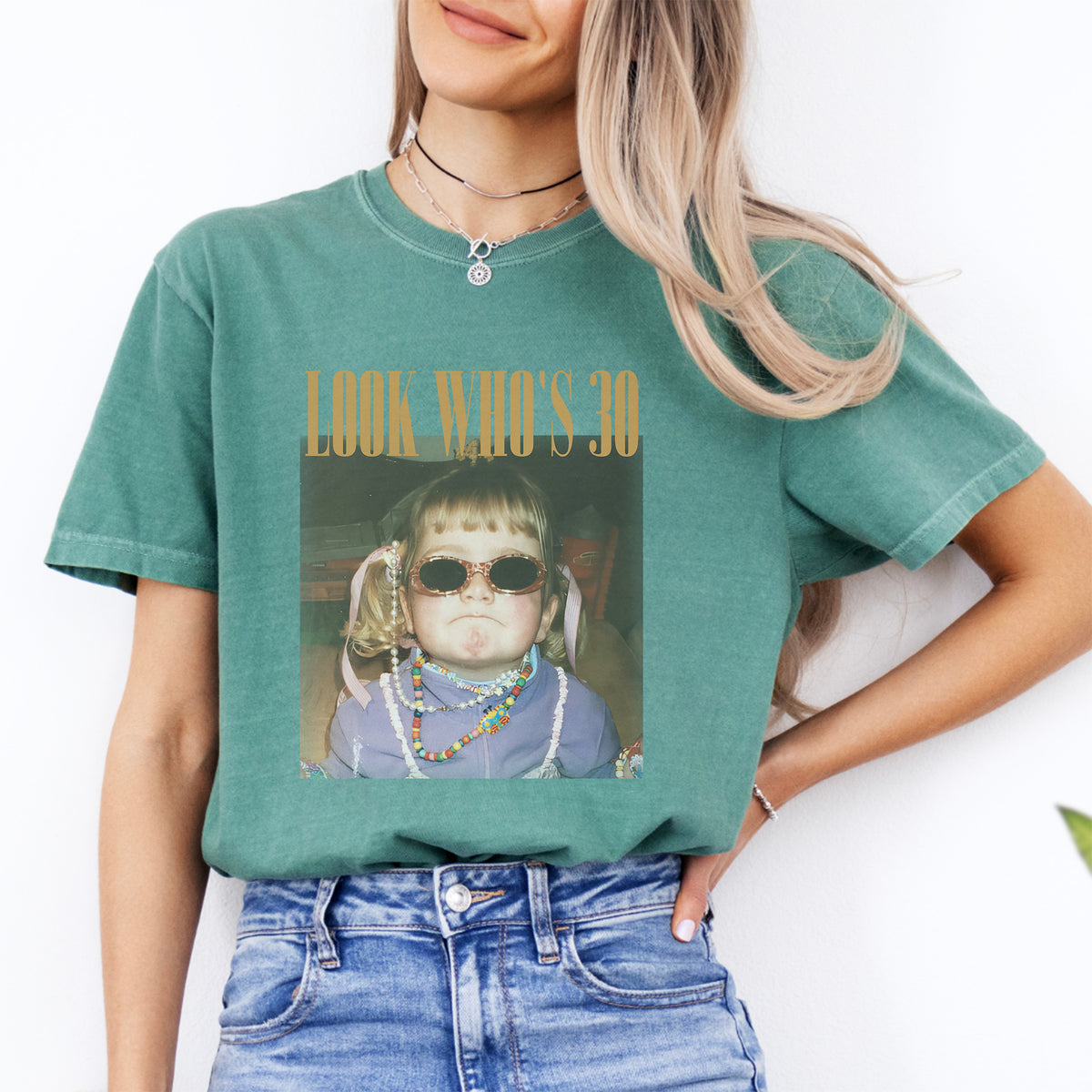 Custom Photo Vintage Birthday Tee