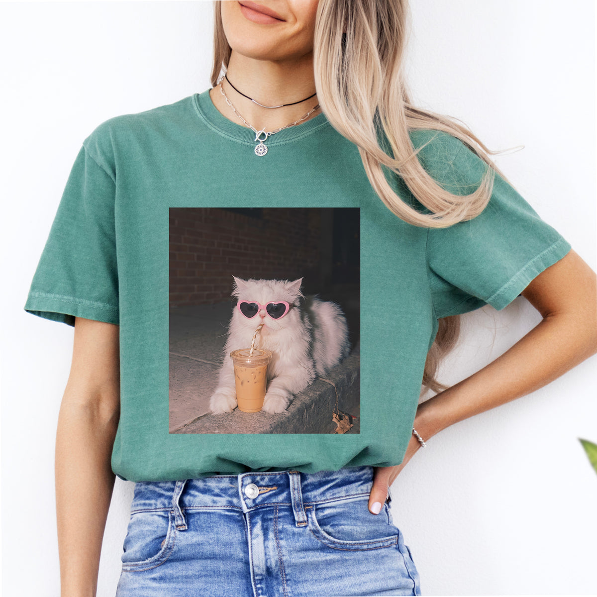 Iced Coffee Cat Tee