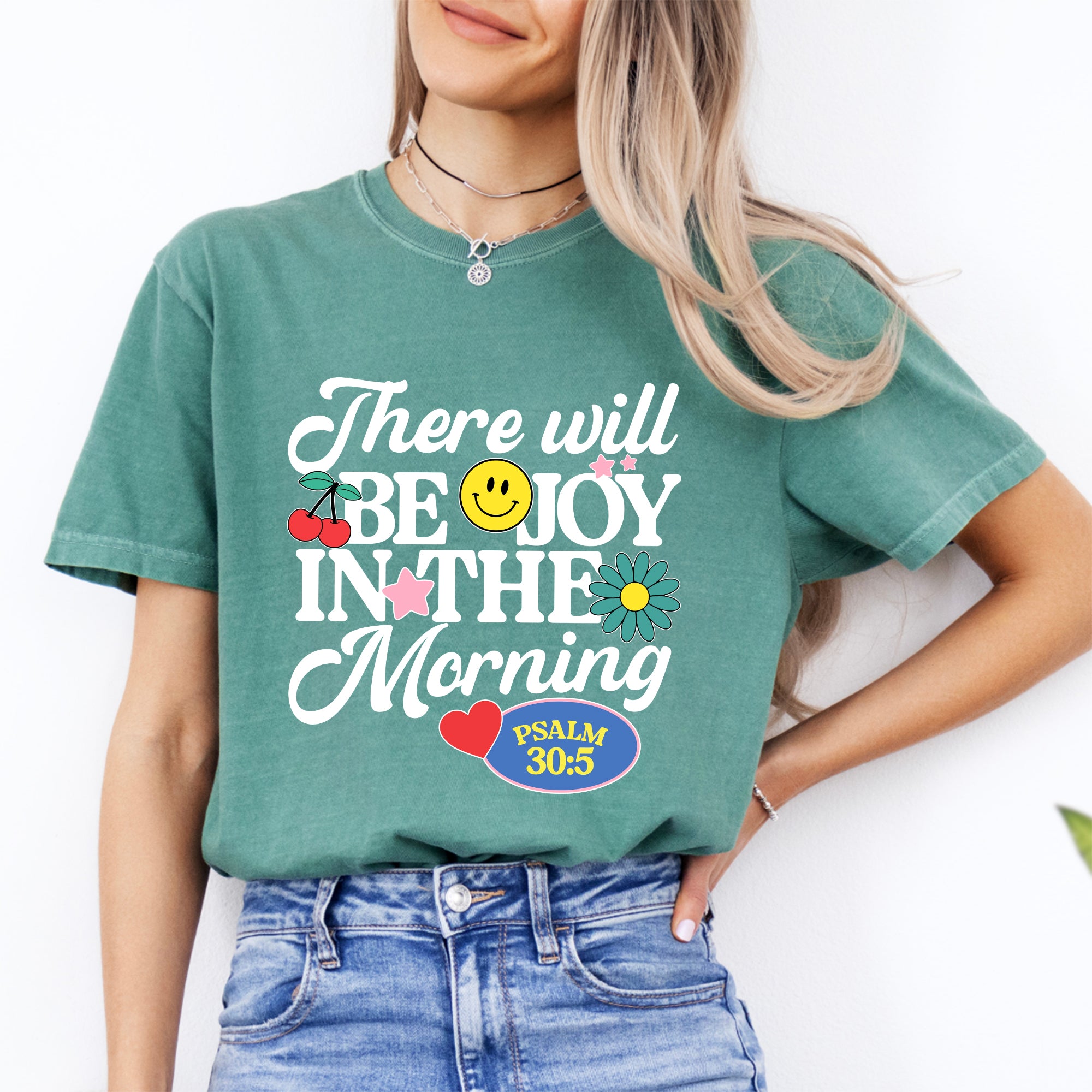 T-Shirt „Morgens wird es Freude geben“