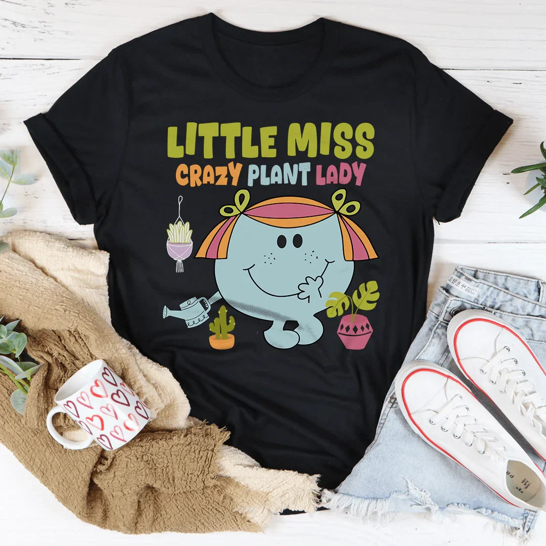 Little Miss Crazy Plant Lady Tee Black Heather / S Peachy Sunday T-Shirt