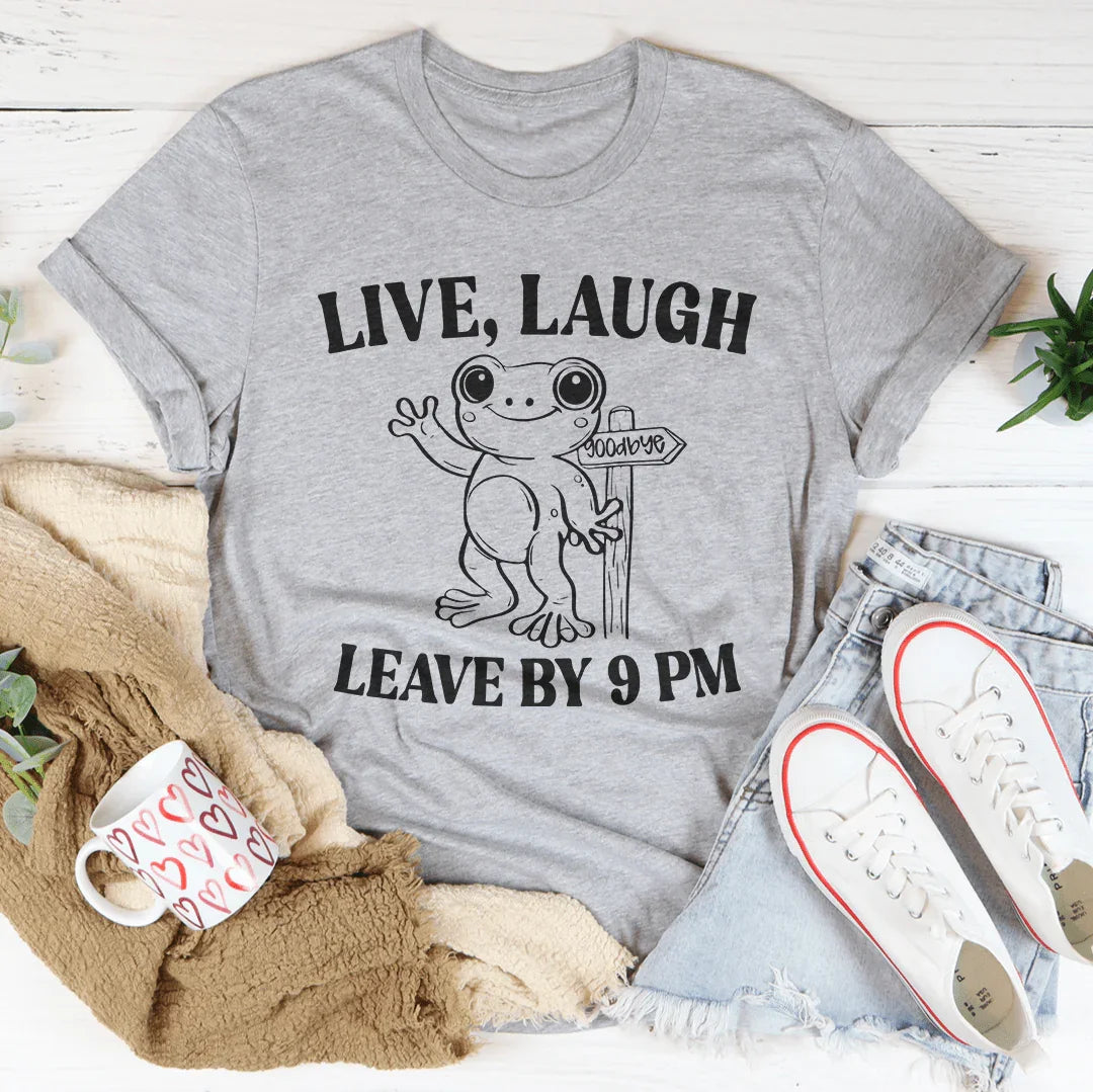 Live Laugh Leave By 9 PM Tee Athletic Heather / S Peachy Sunday T-Shirt
