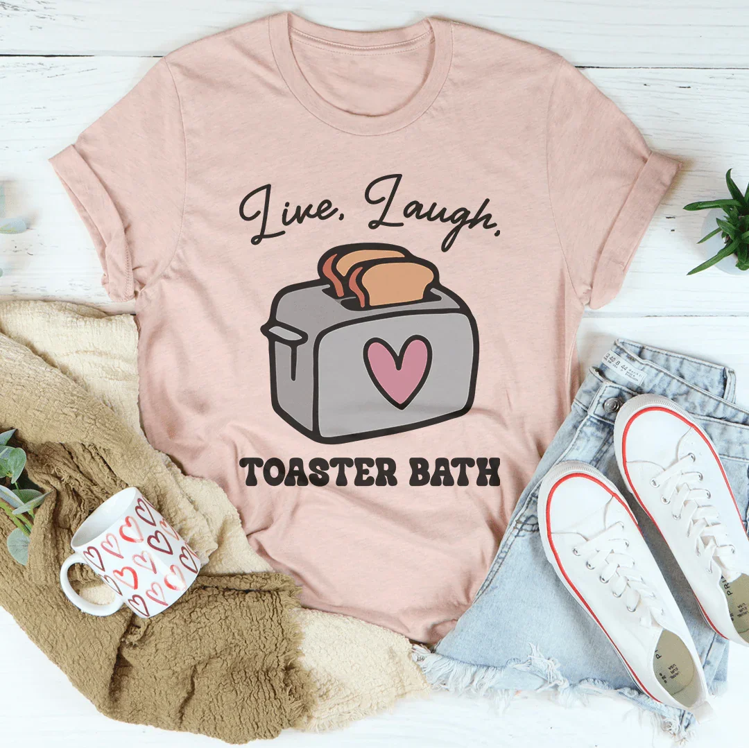 Live Laugh Toaster Bath Tee Heather Prism Peach / S Peachy Sunday T-Shirt