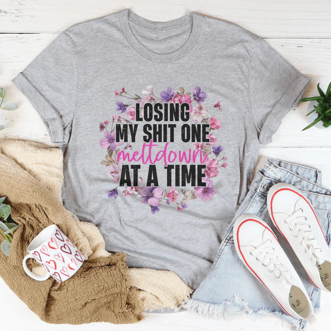 Losing My S-it One Mettdown At A Time Tee Athletic Heather / S Peachy Sunday T-Shirt
