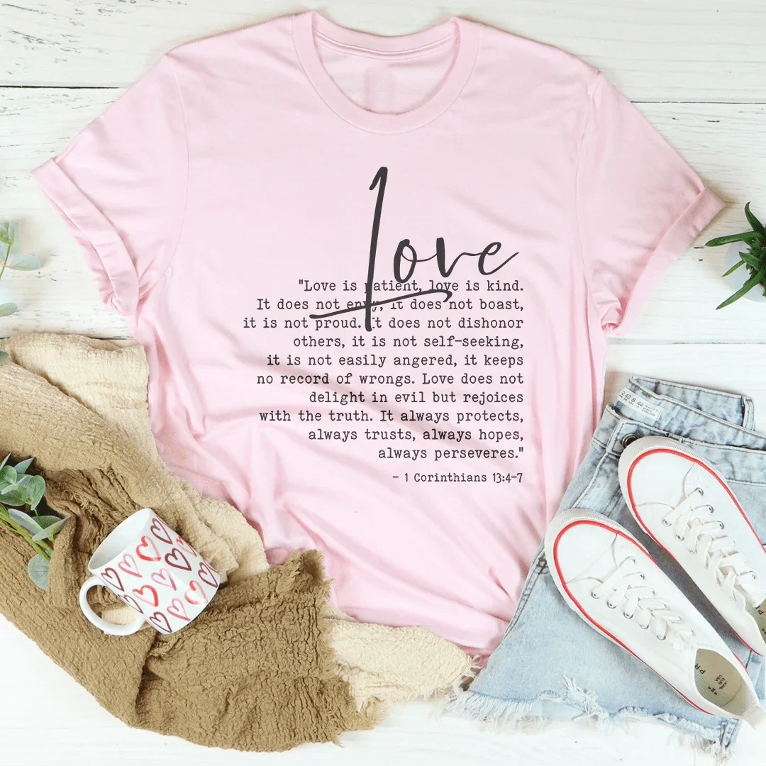 Love Is Patient Love Is Kind Tee Pink / S Peachy Sunday T-Shirt