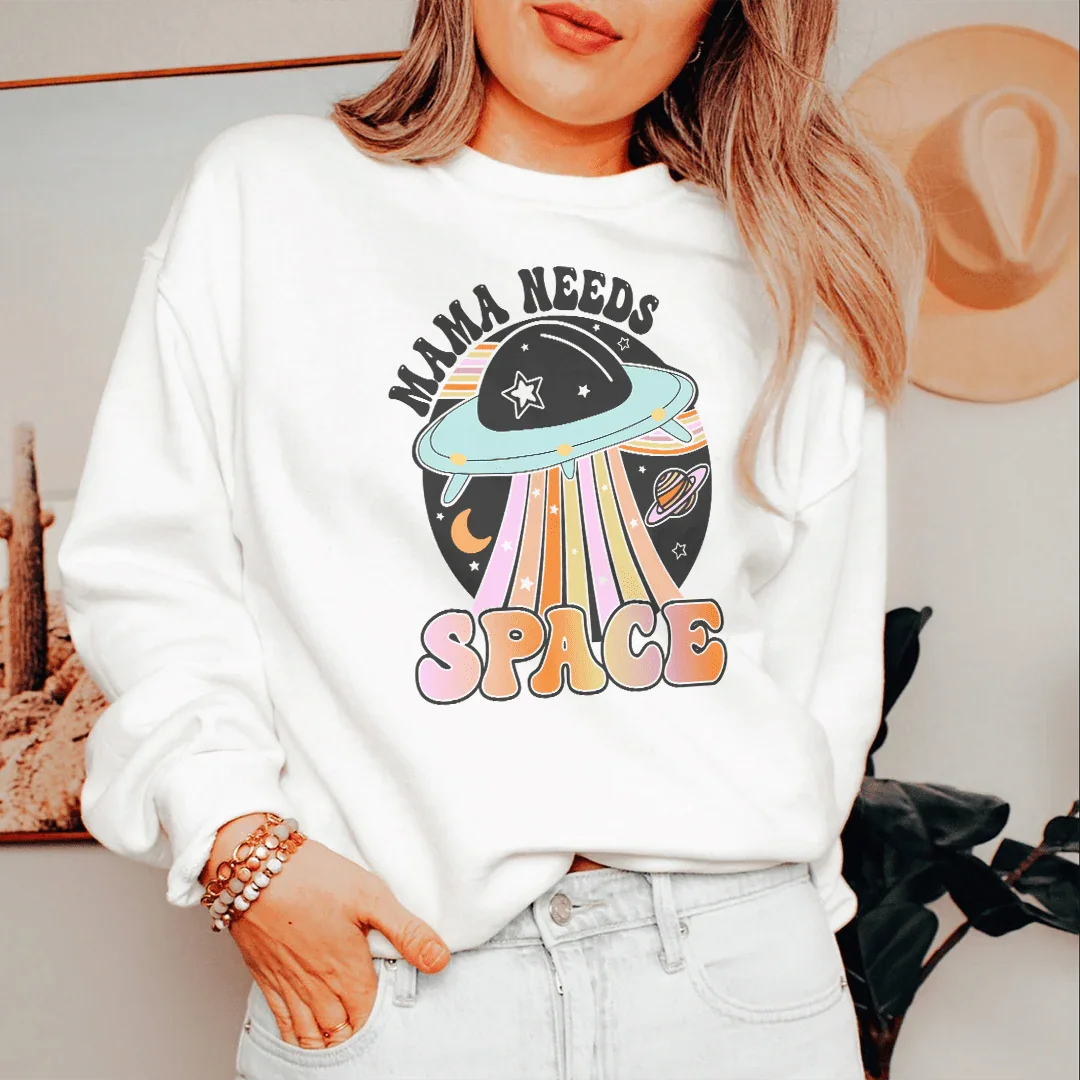Mama Needs A Break Sweatshirt White / S Peachy Sunday T-Shirt