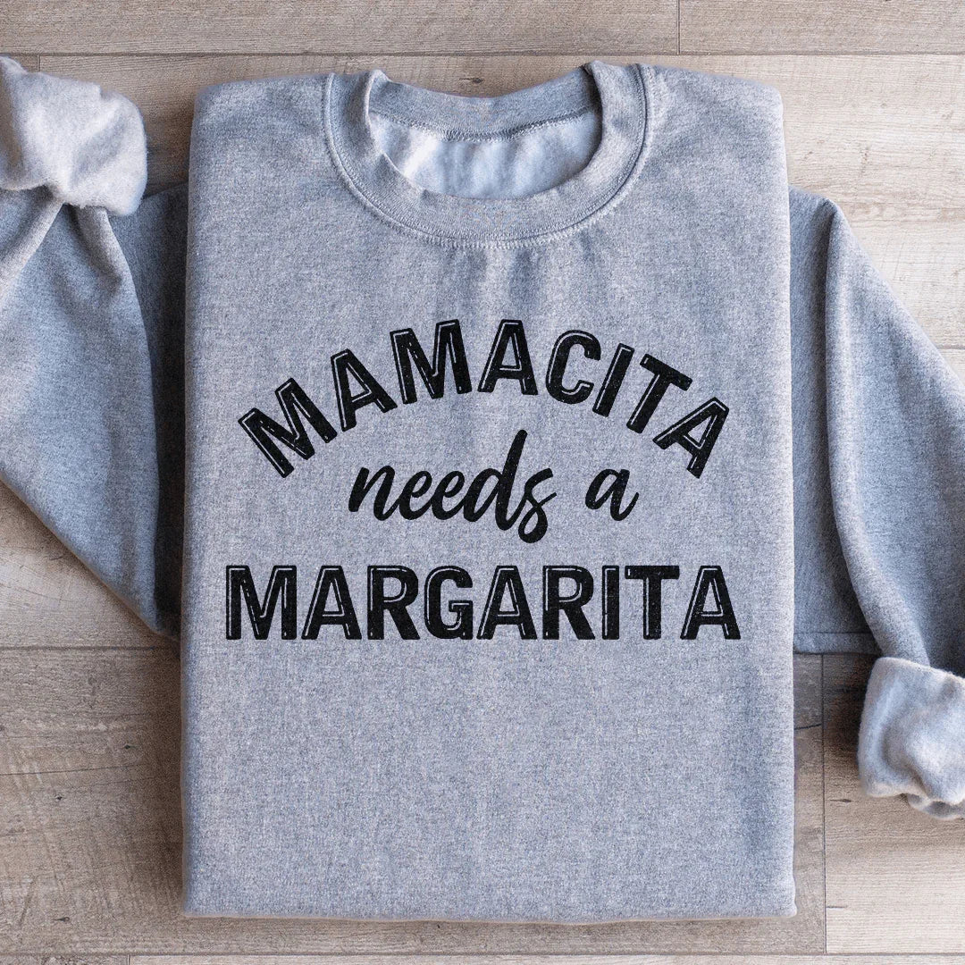 Mamacita Needs A Margarita Sweatshirt Sport Grey / S Peachy Sunday T-Shirt