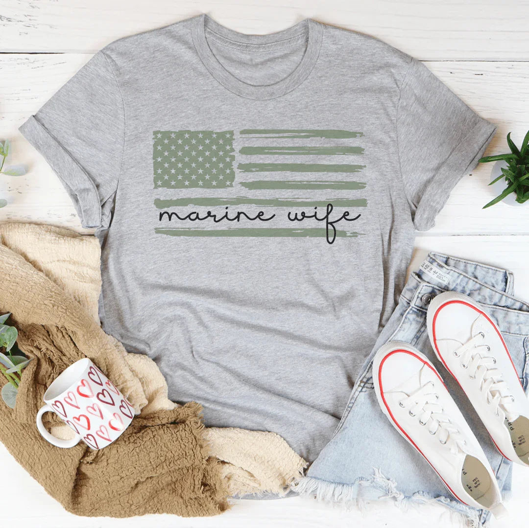 Marine Wife Tee Athletic Heather / S Peachy Sunday T-Shirt