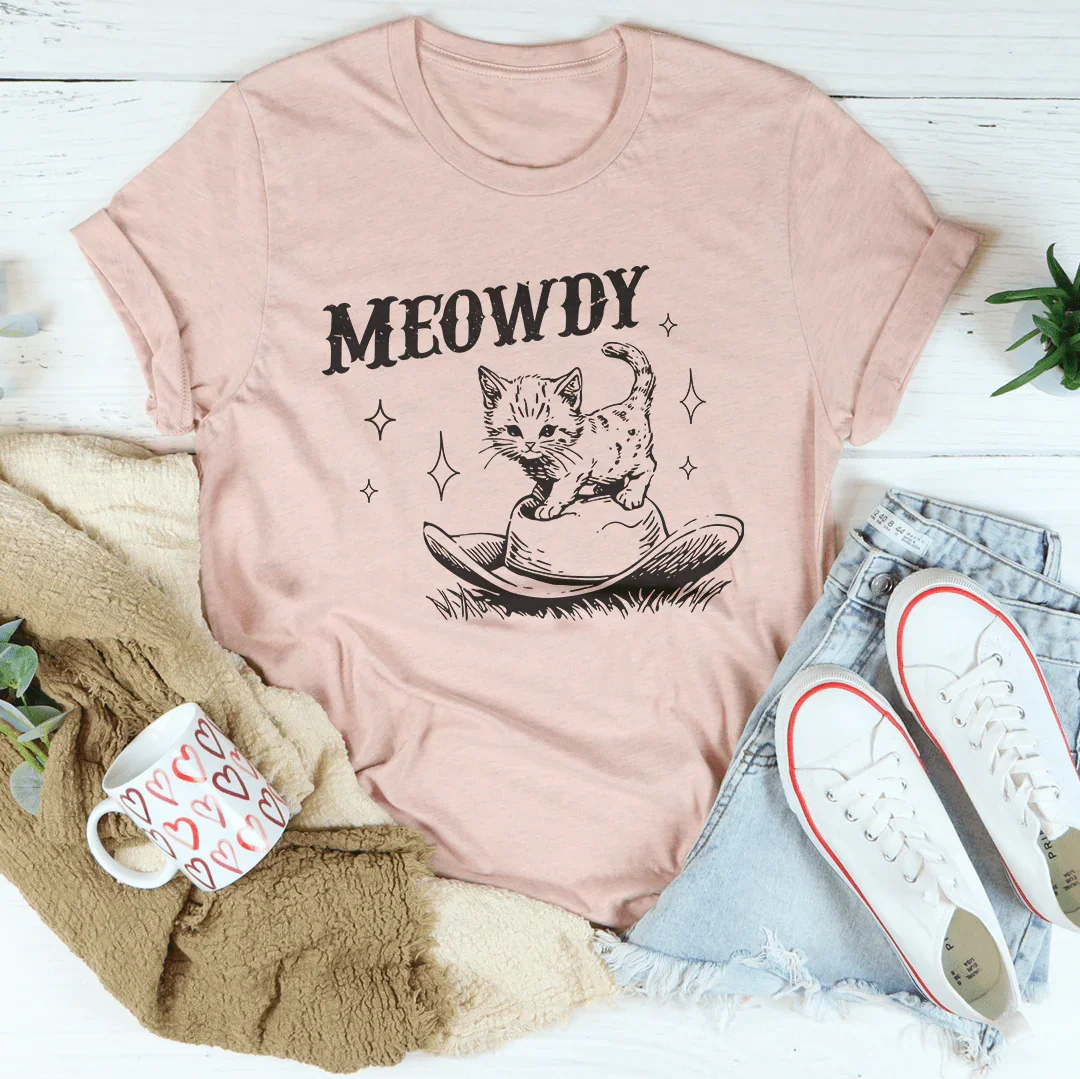 Meowdy Tee Heather Prism Peach / S Peachy Sunday T-Shirt