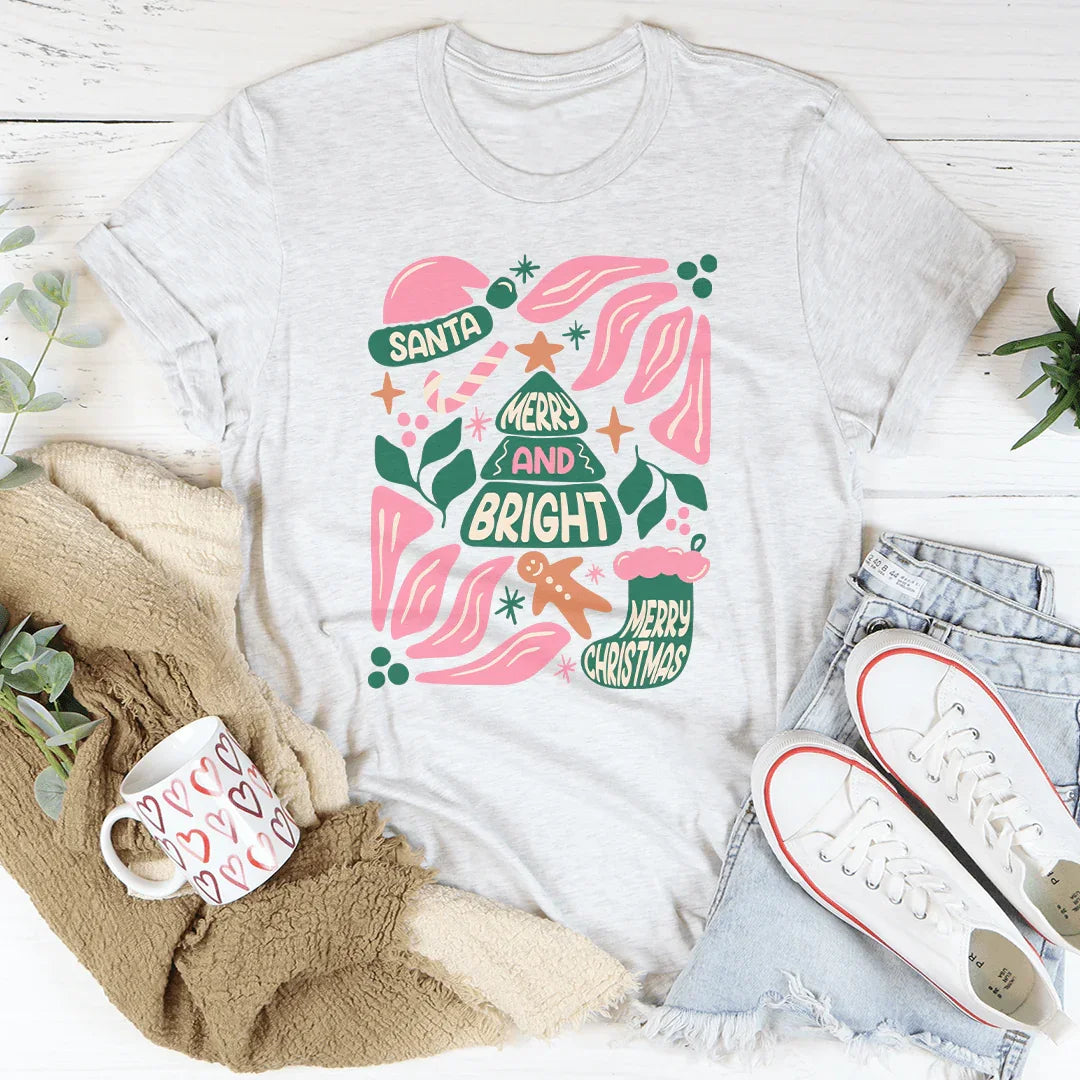 Merry and Bright Tee White / S Peachy Sunday T-Shirt
