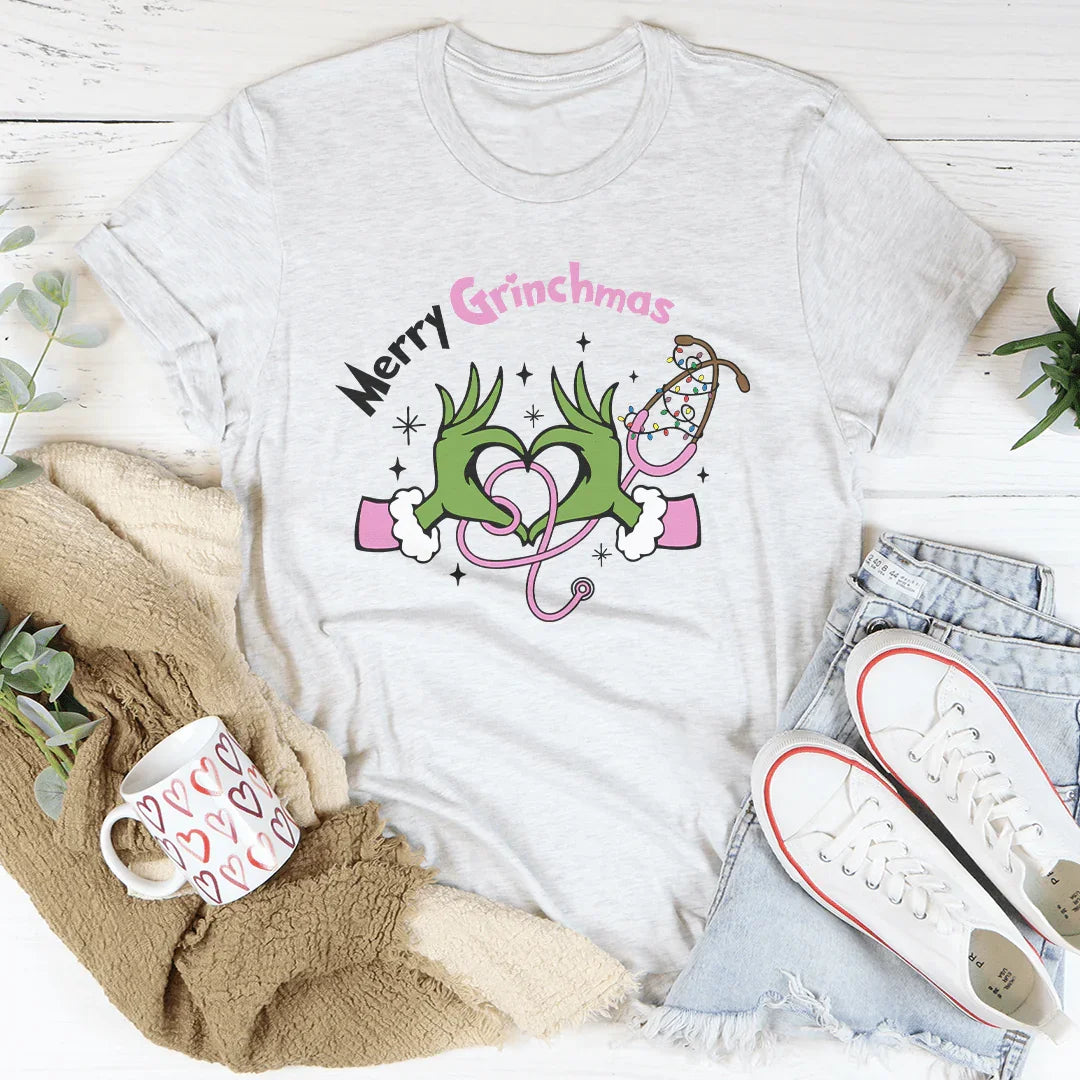 Merry Grinchmas Tee White / S Peachy Sunday T-Shirt