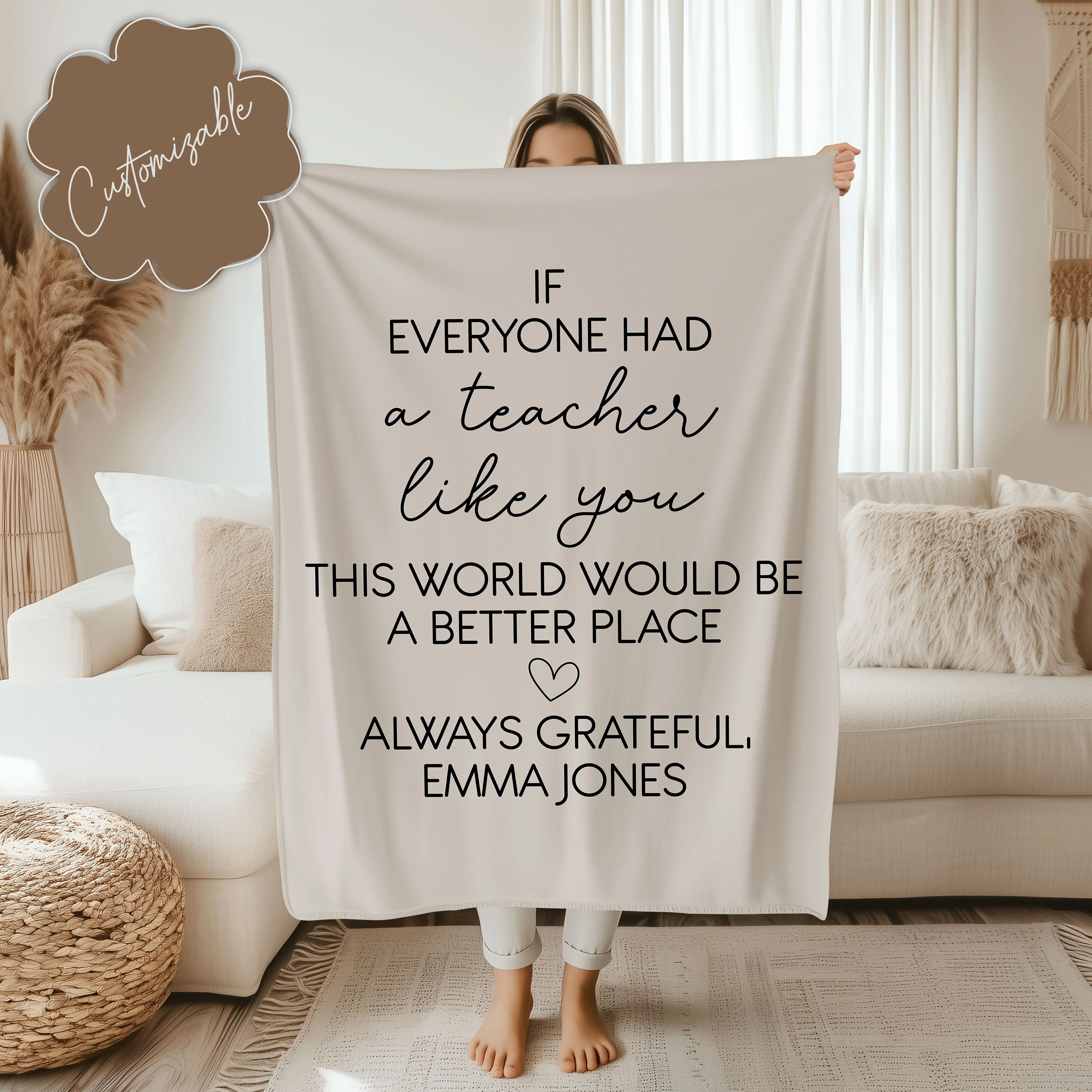 Personalized Sentimental Teacher Blanket