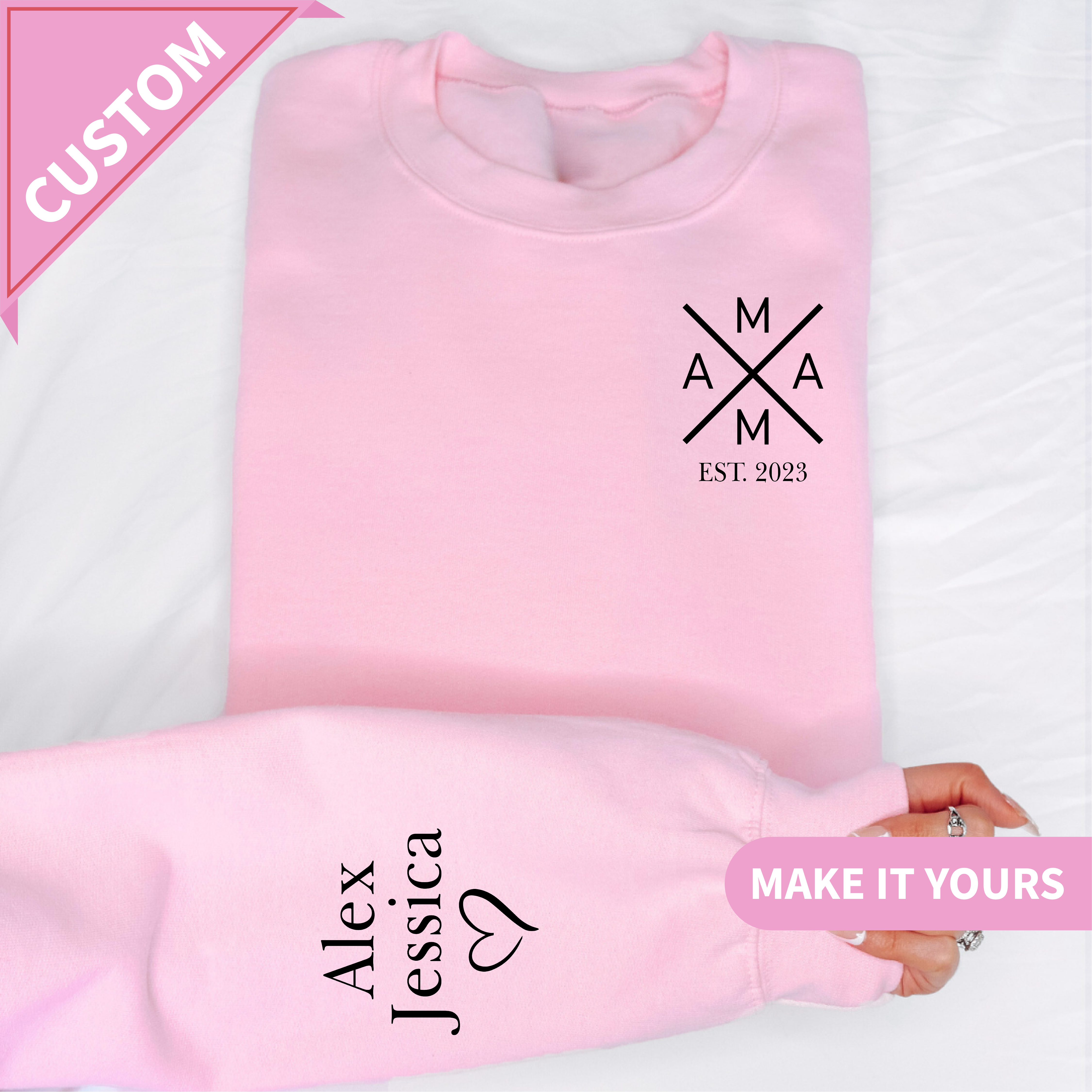 Custom Mama with Kid Names Sweatshirt