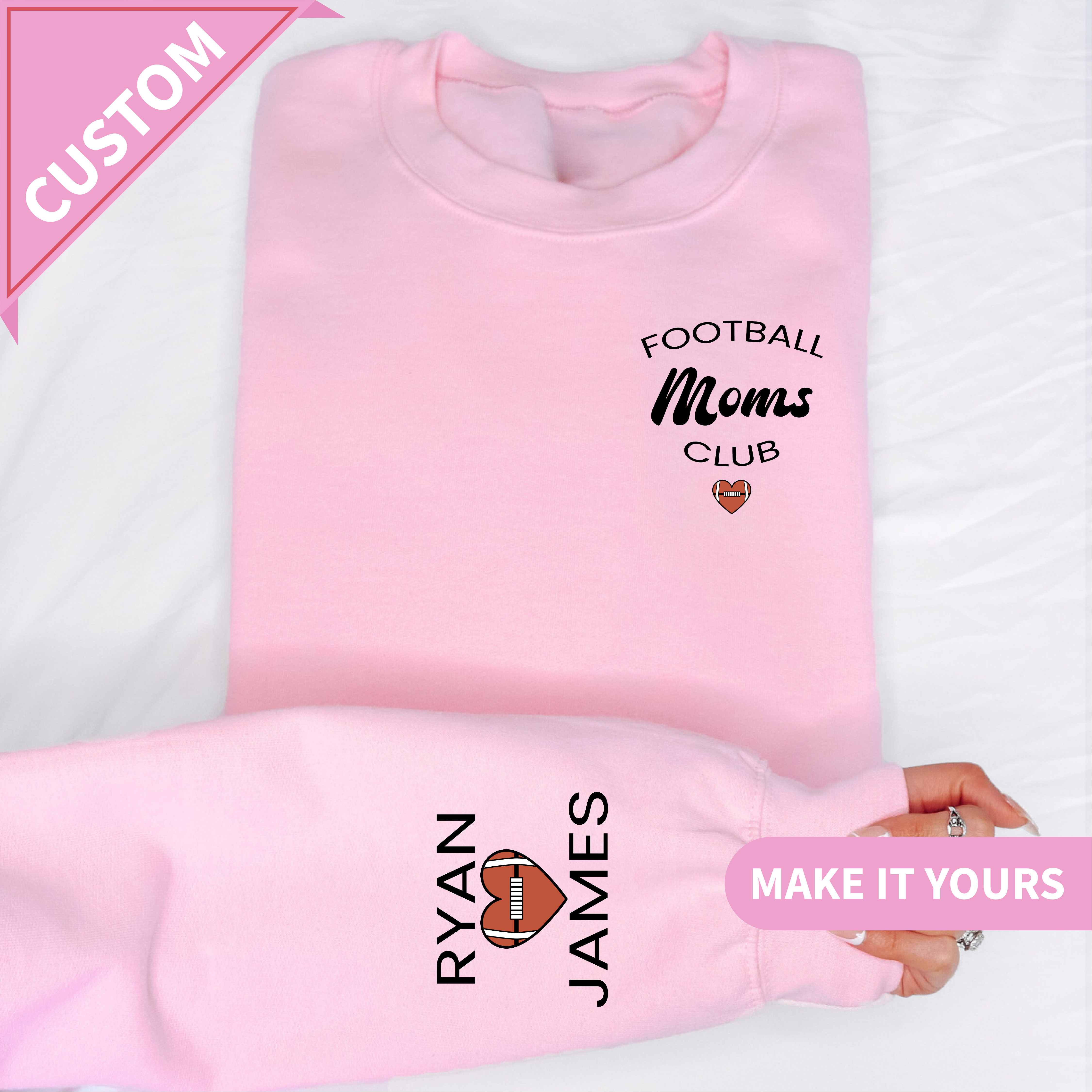 Custom Football Mom Game Day Wear Sweatshirt