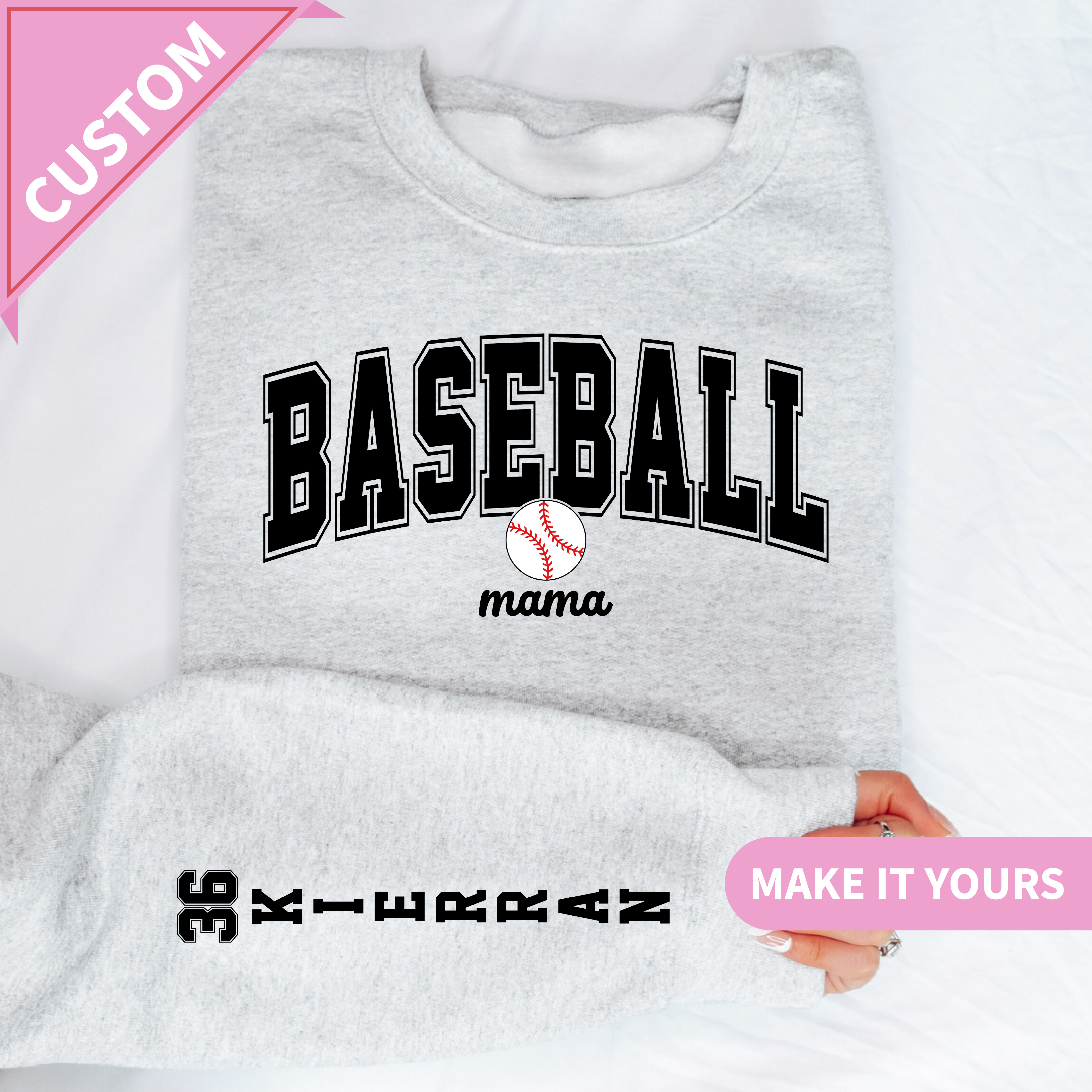 Custom Baseball Name Sports Team Pullover Sweatshirt