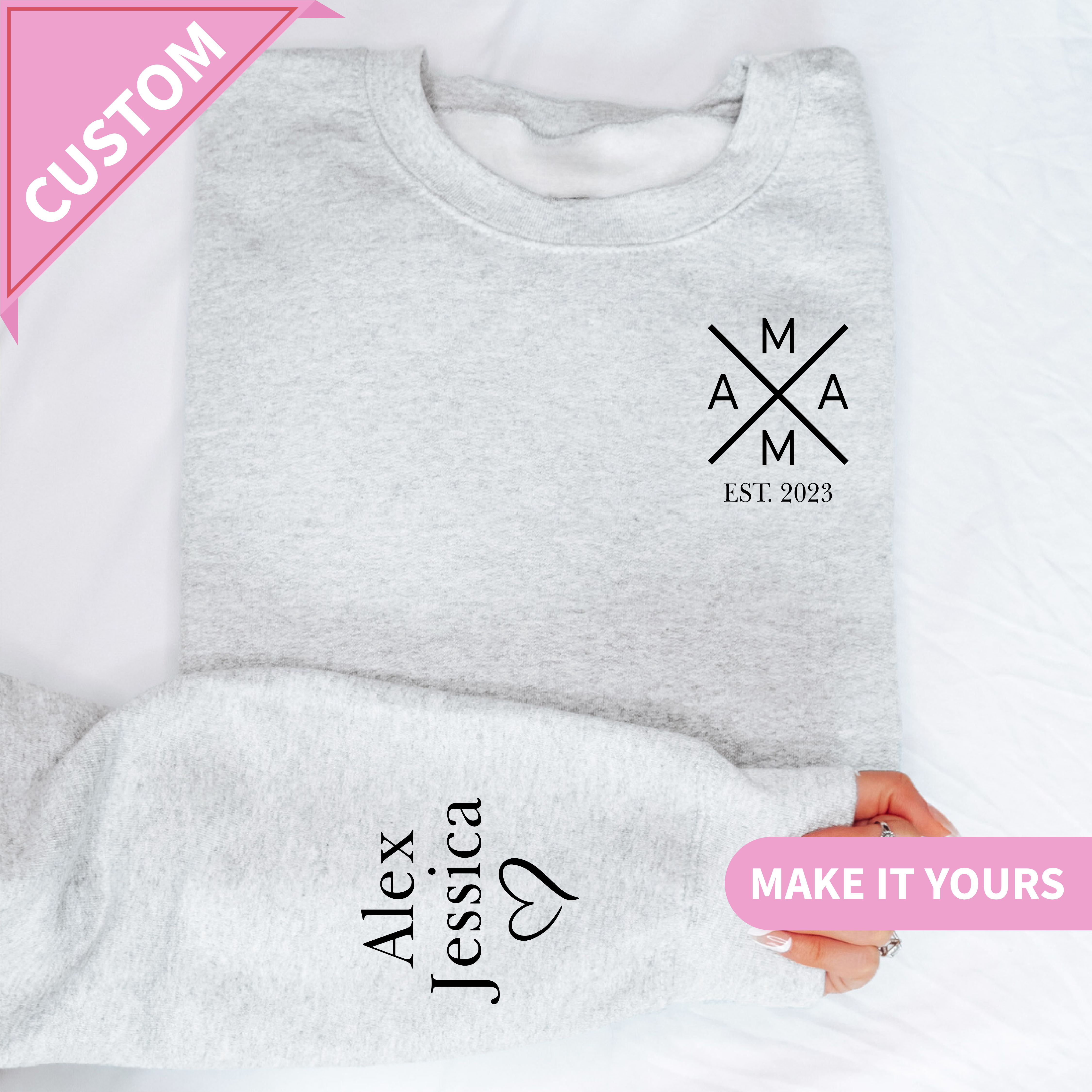 Custom Mama with Kid Names Sweatshirt