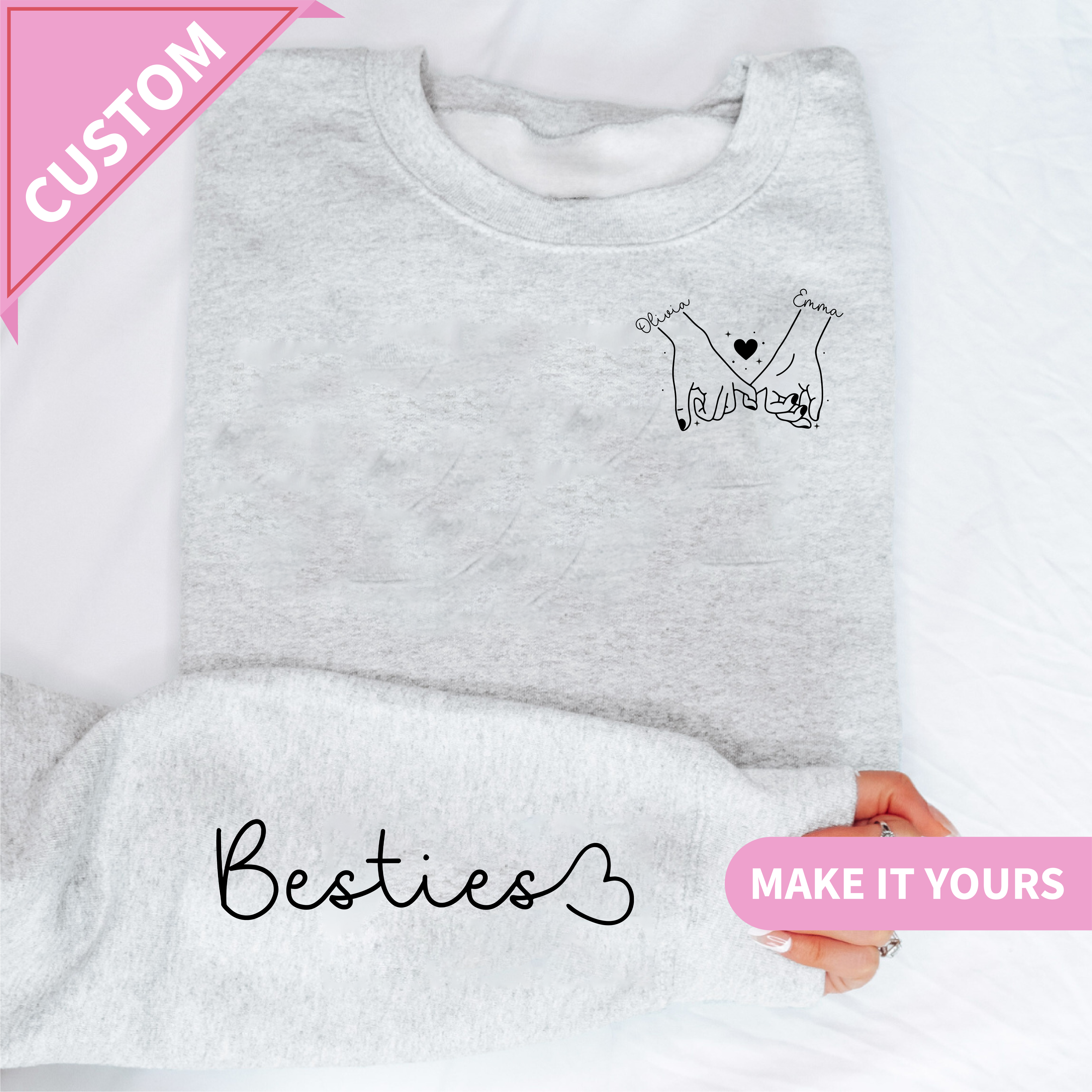 Custom Besties Sweatshirt Sweatshirt