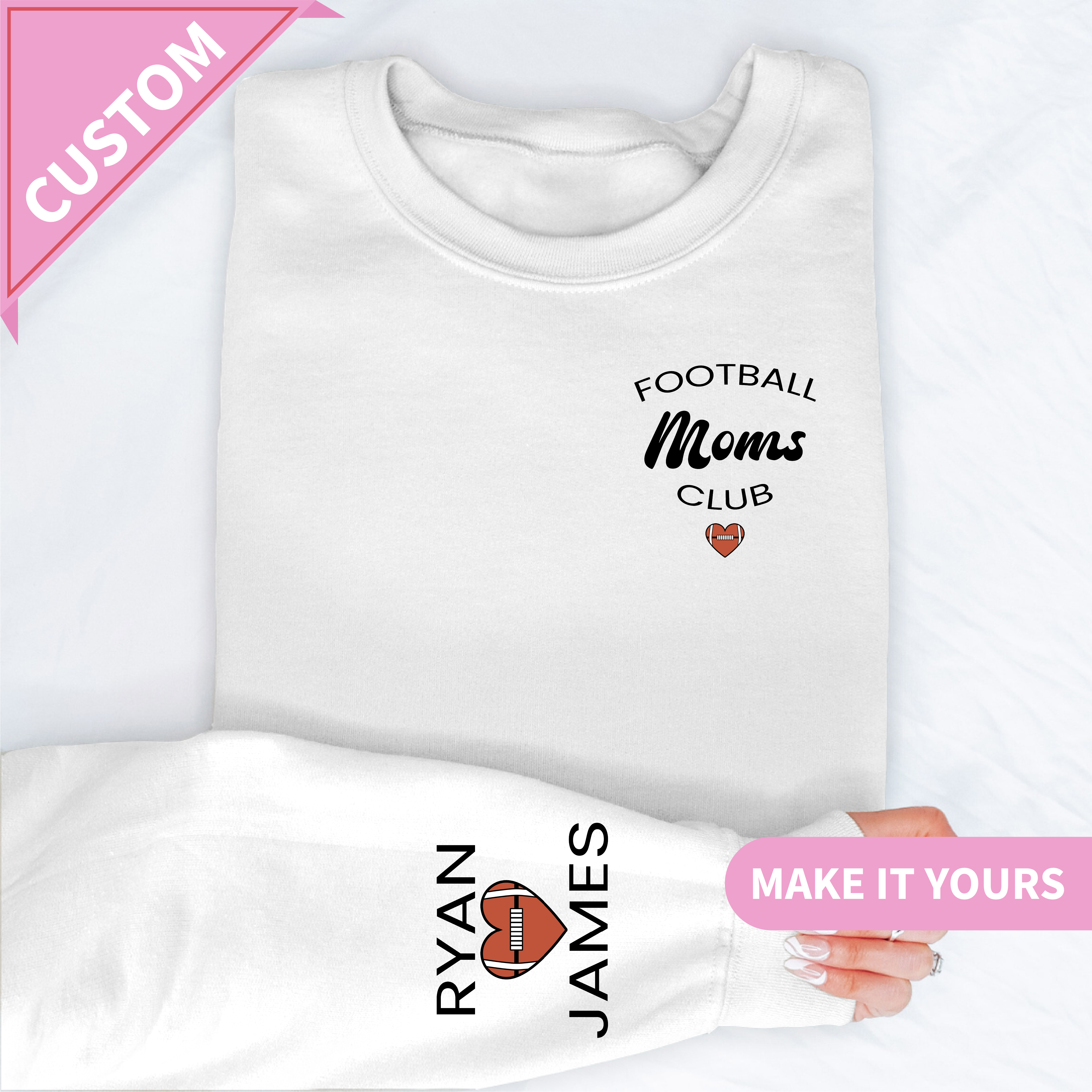 Custom Football Mom Game Day Wear Sweatshirt