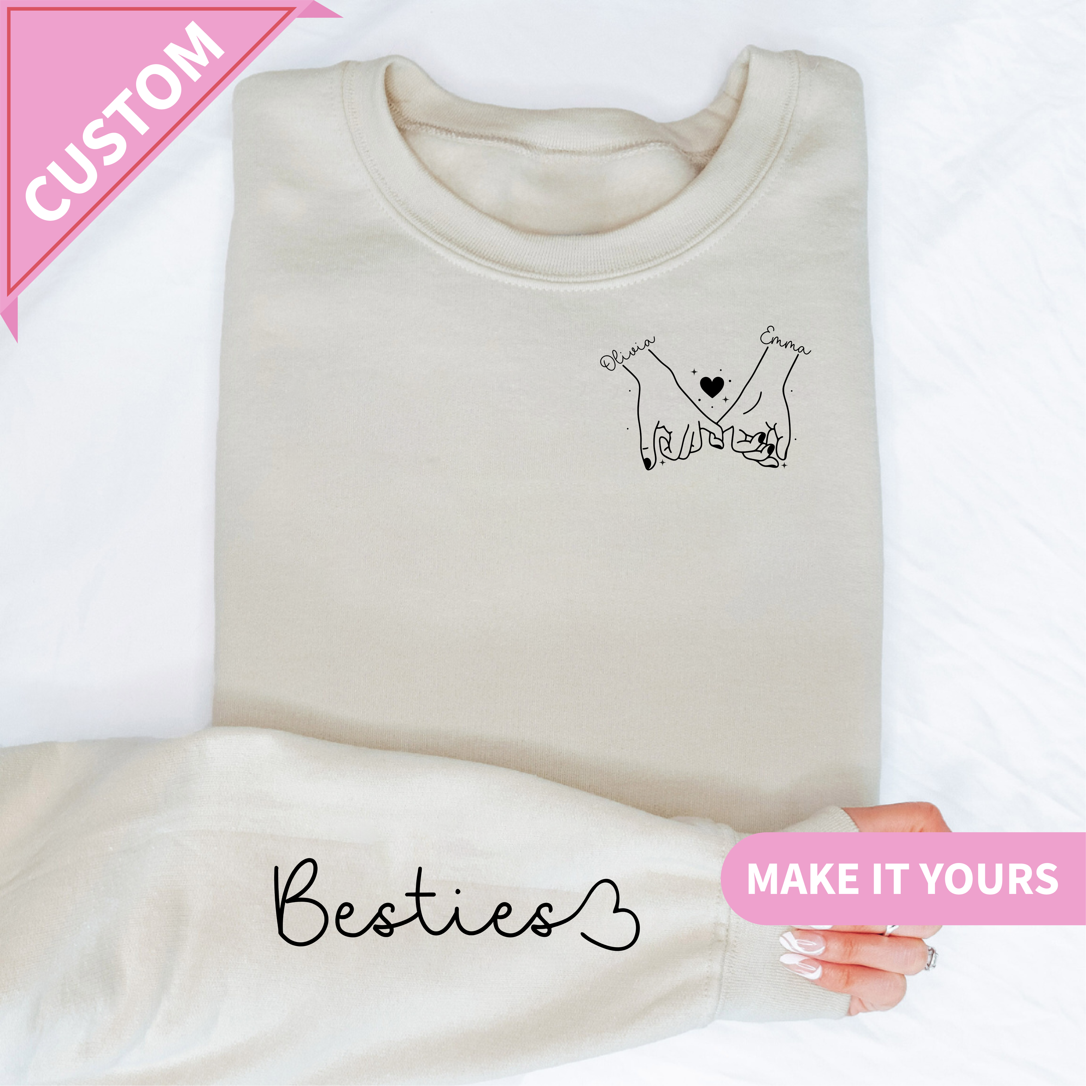 Custom Besties Sweatshirt Sweatshirt