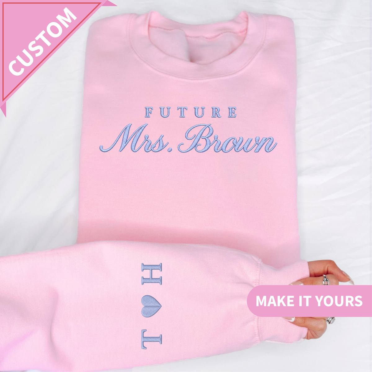 „Zukünftige Frau“ – Personalisiertes, kuscheliges Fleece-Sweatshirt für Verlobte