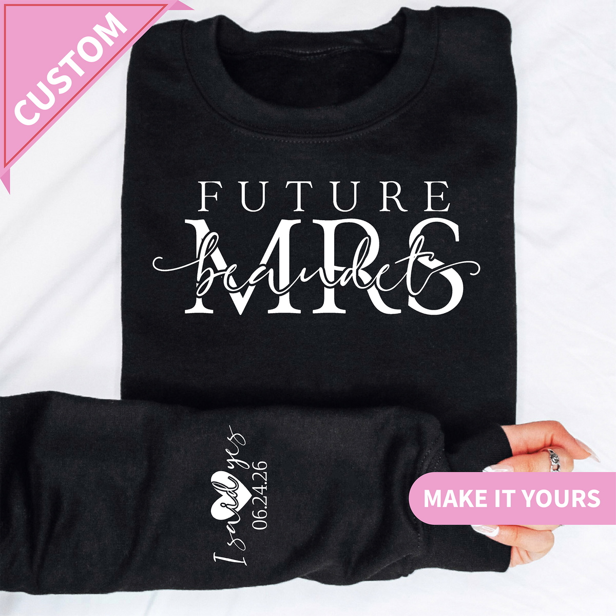 Personalisierter Future Mrs Braut Geschenk Sweatshirt