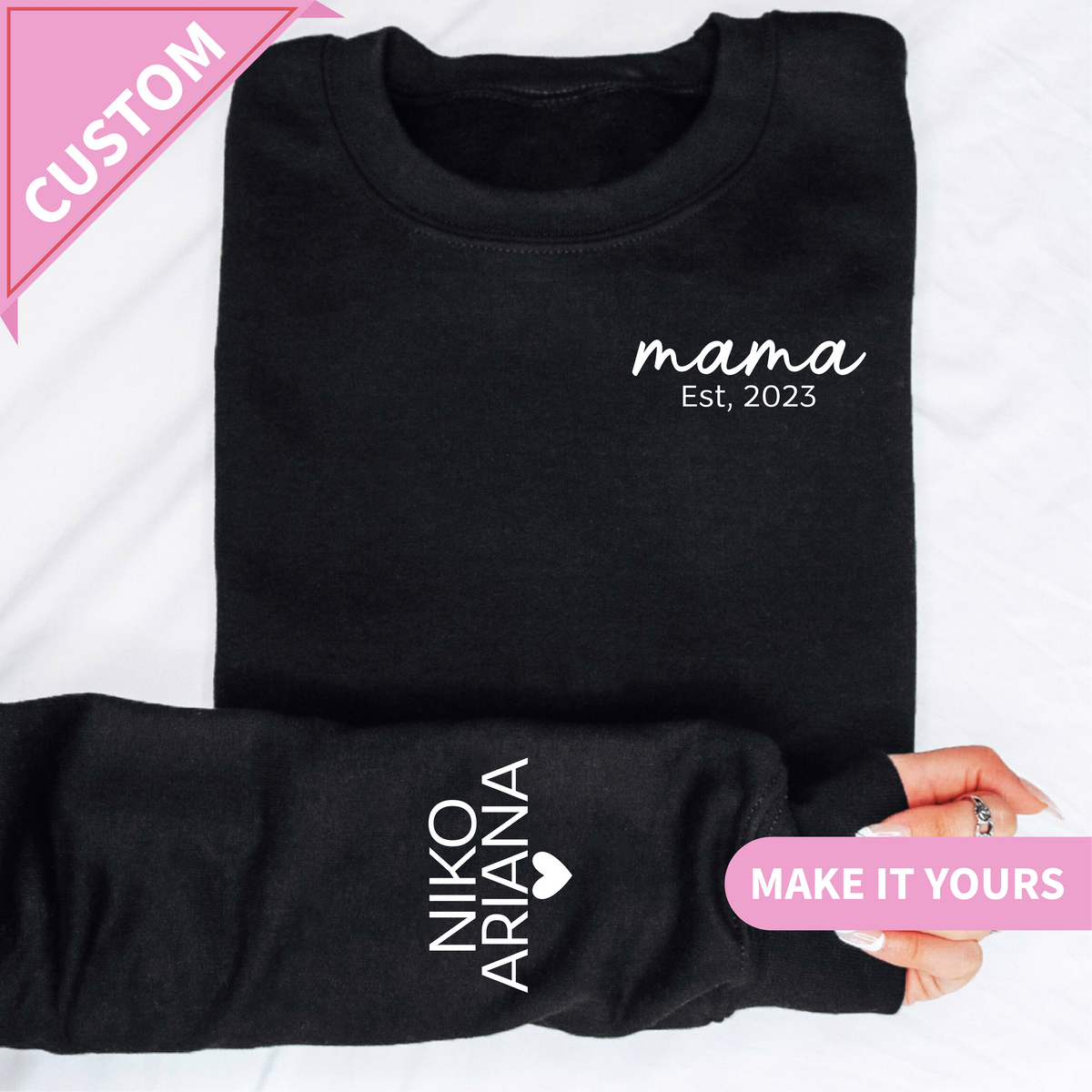 Cozy Fall Mama Pullover – Custom Mama Established Year Mother's Day Sweatshirt