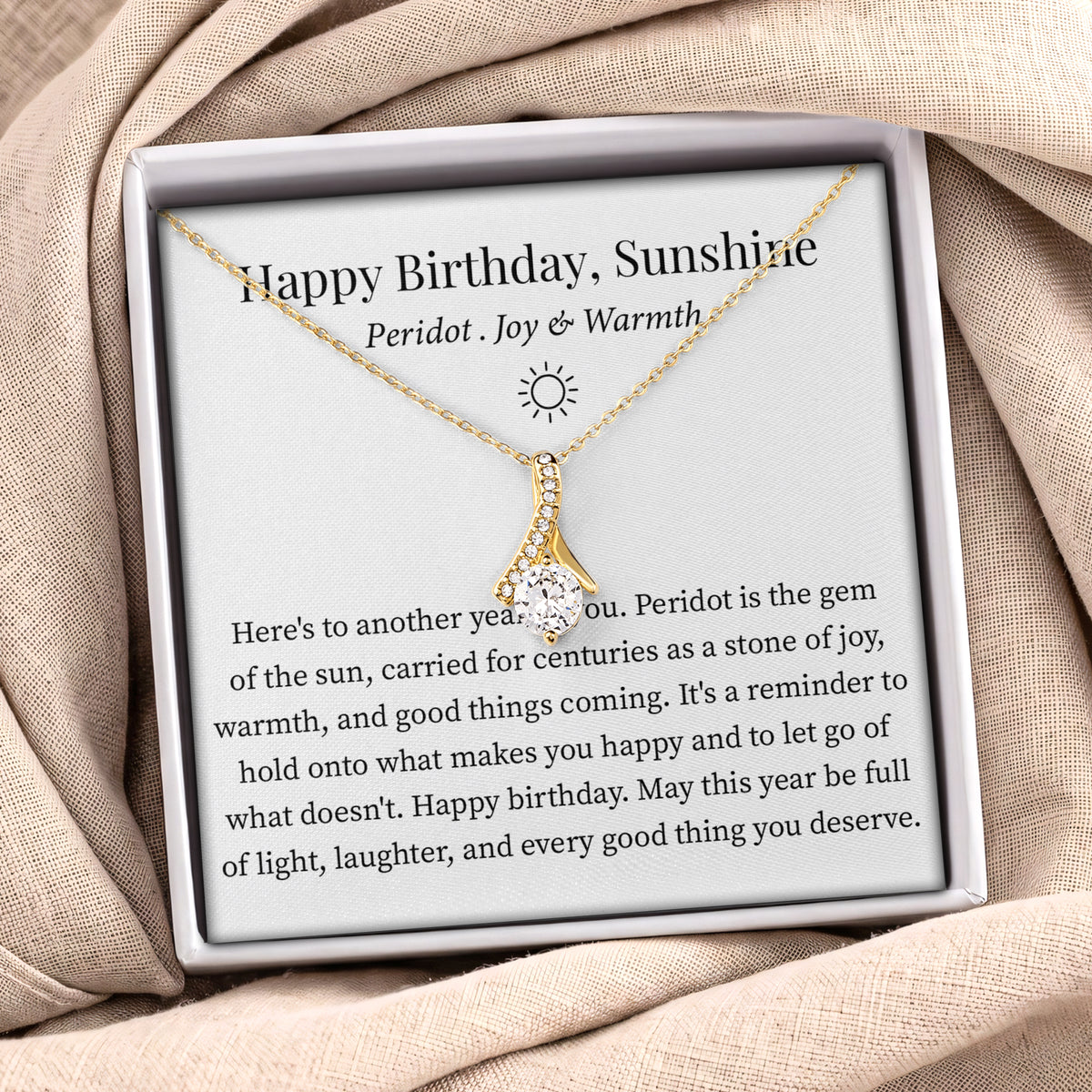 Happy Birth Sunshine Jewelry