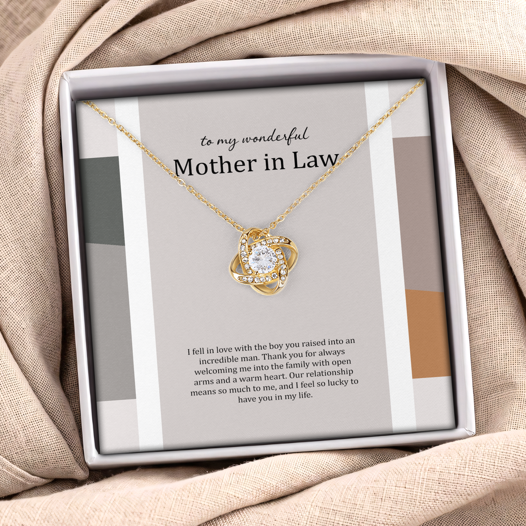 To My Wonderful Mother In Law Jewelry