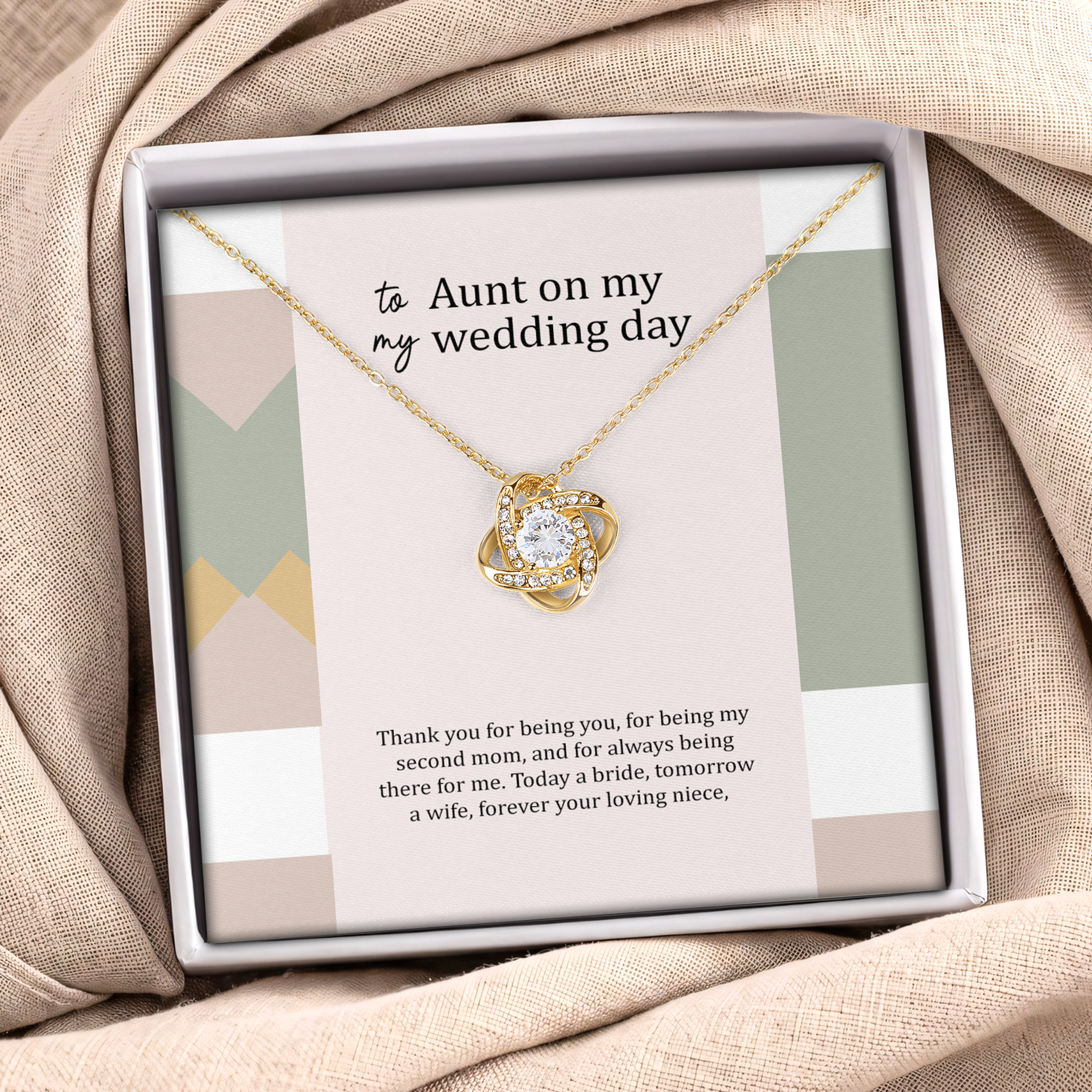 To My Aunt On My Wedding Day Jewelry