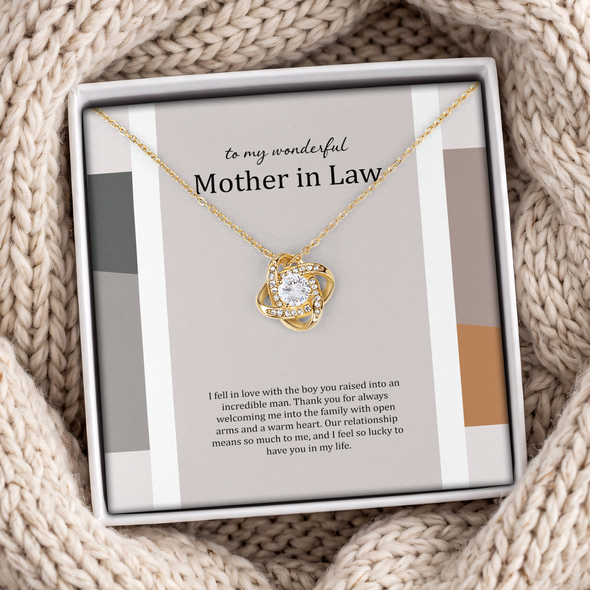 To My Wonderful Mother In Law Jewelry