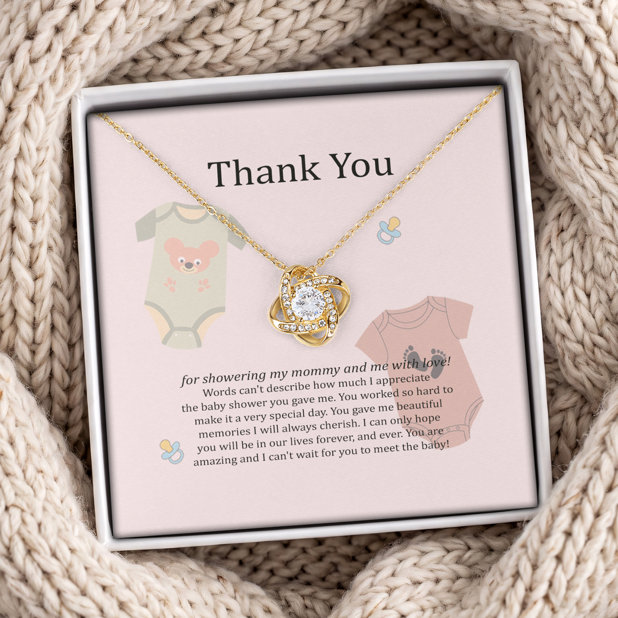 Thank You Baby Shower Jewelry