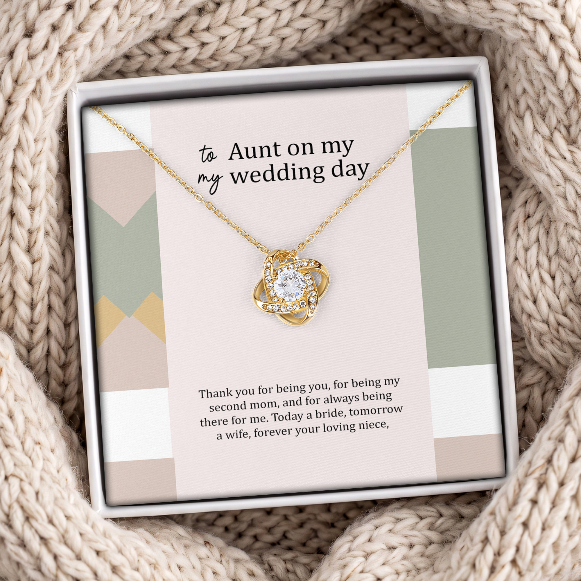 To My Aunt On My Wedding Day Jewelry