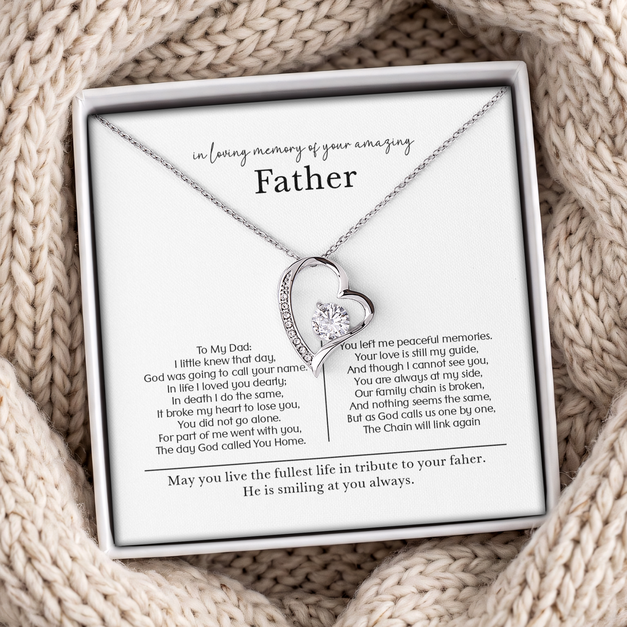In Loving Memory Of Your Amazing Father Jewelry