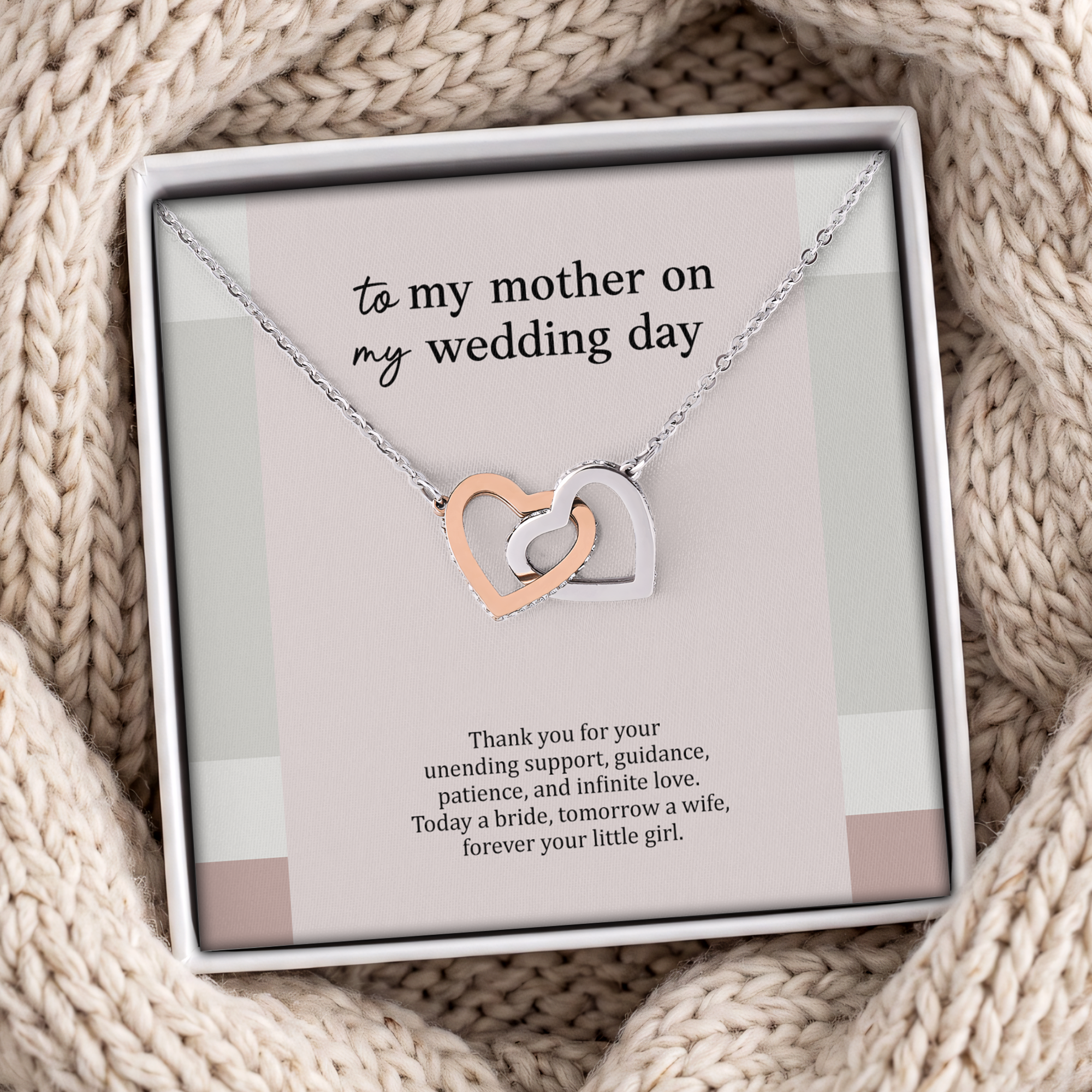 To My Mother On My Wedding Jewelry