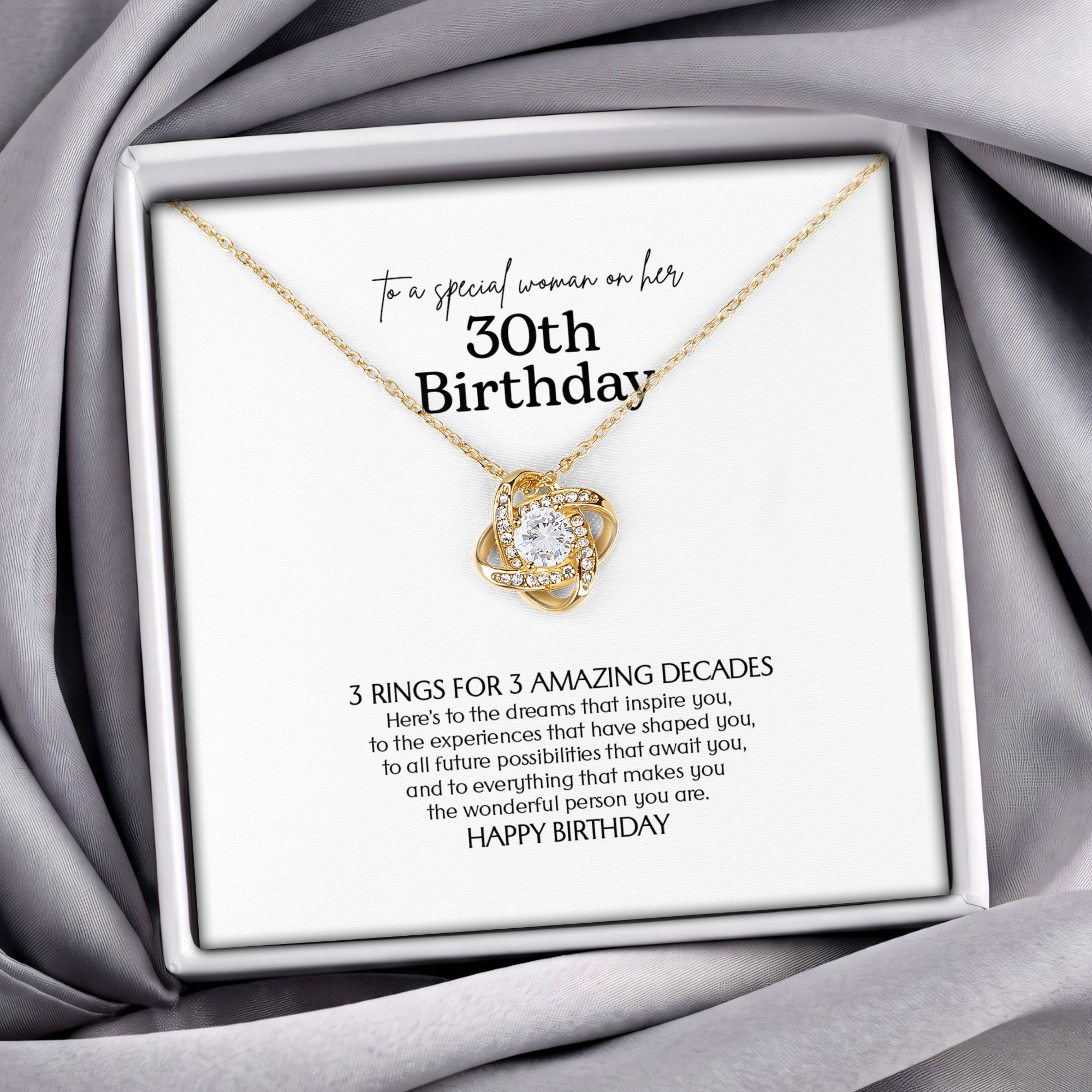 To A Special Woman On Her 30th Birthday Jewelry